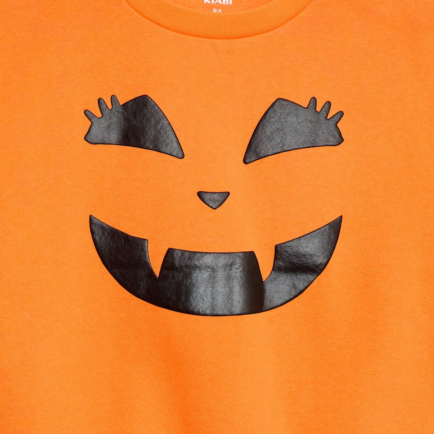 Sweat en molleton imprimé 'Halloween' ORANGE