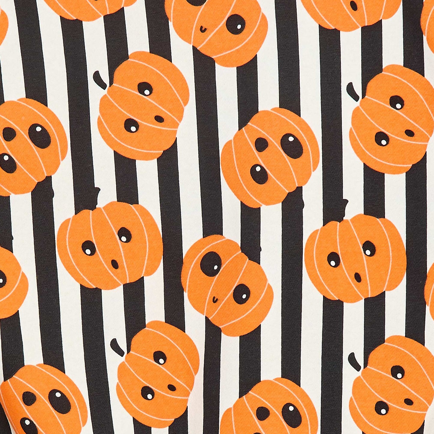 Sweat en molleton imprimé 'Halloween' BLANC/NOIR