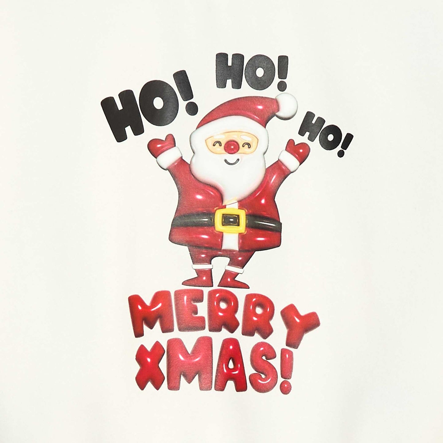 Sweat en molleton gratté imprimé 'Noël' BLANC