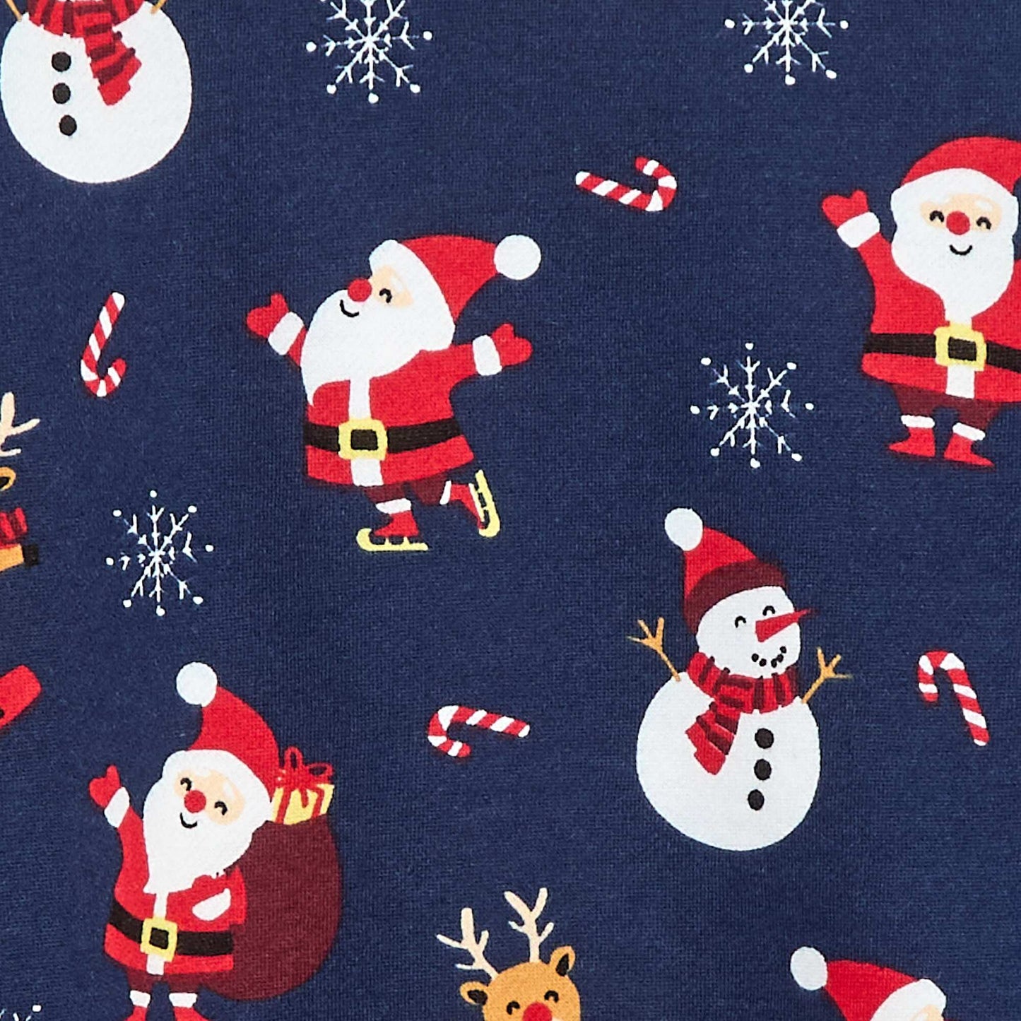 Sweat en molleton gratté imprimé 'Noël' BLEU