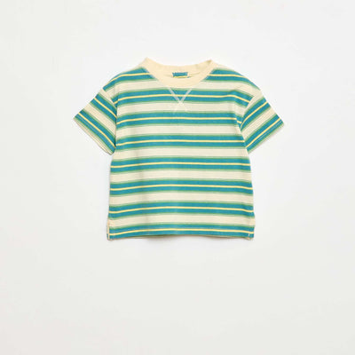 T-shirt imprimé BEIGE/VERT