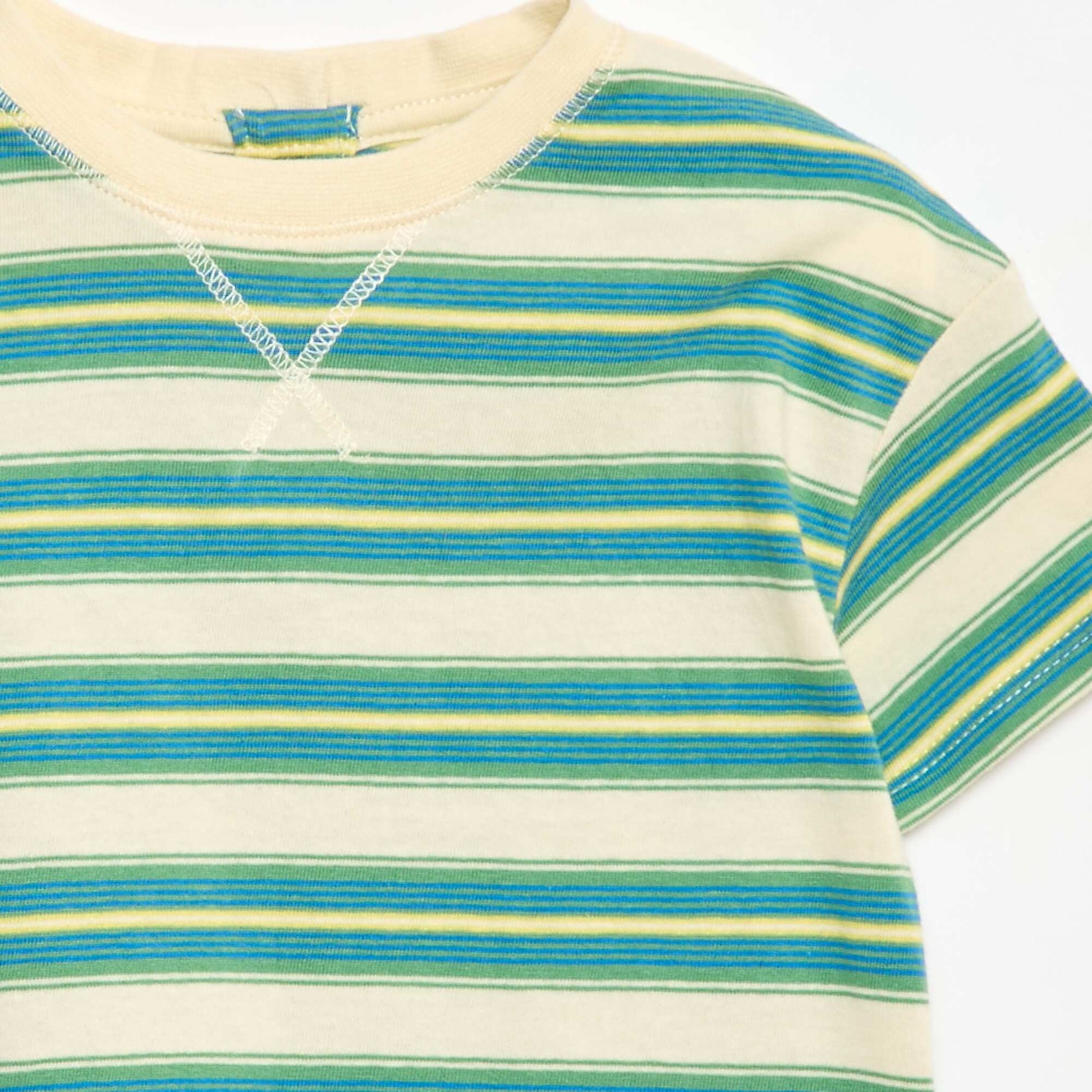 T-shirt imprimé BEIGE/VERT