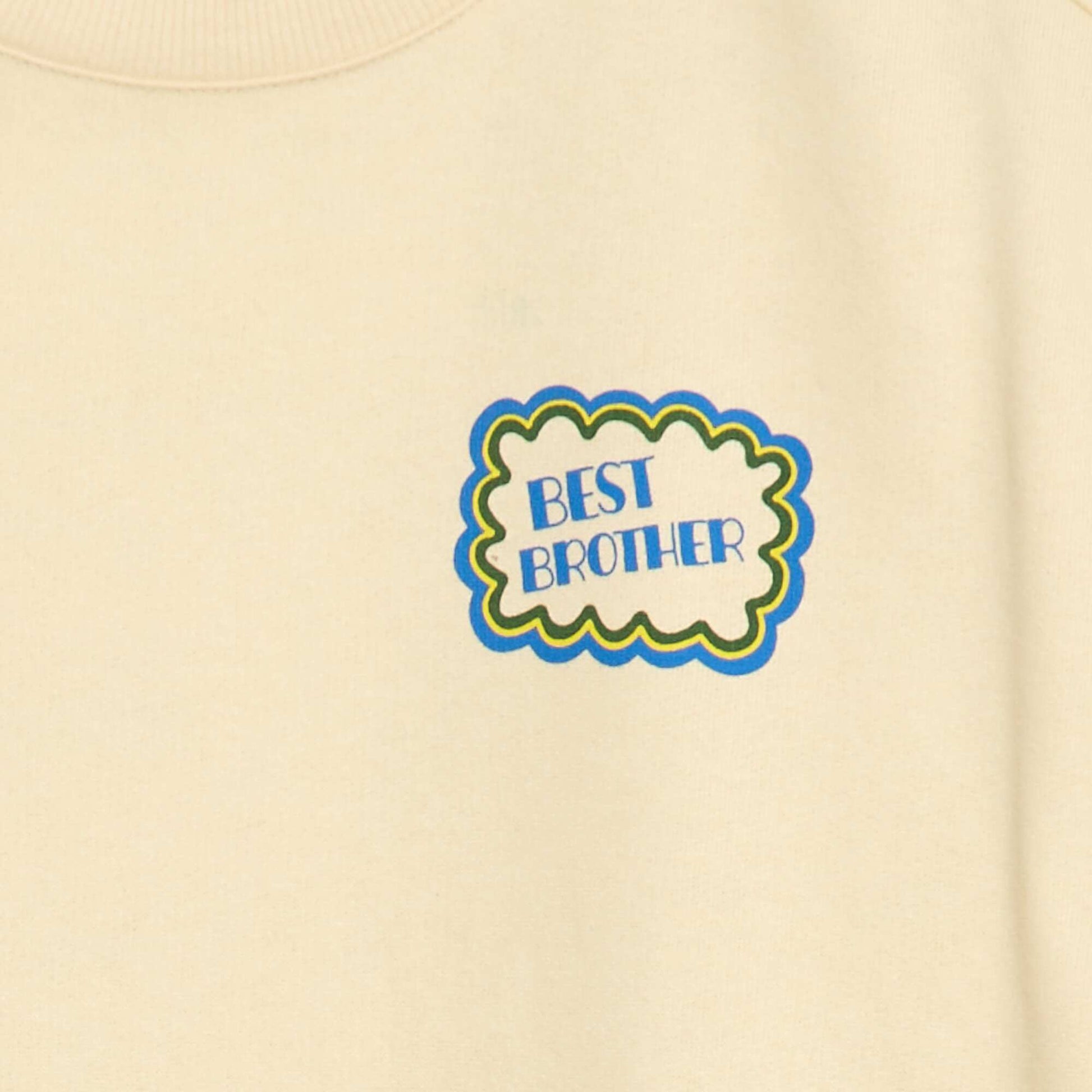 Sweat imprimé en coton BEIGE
