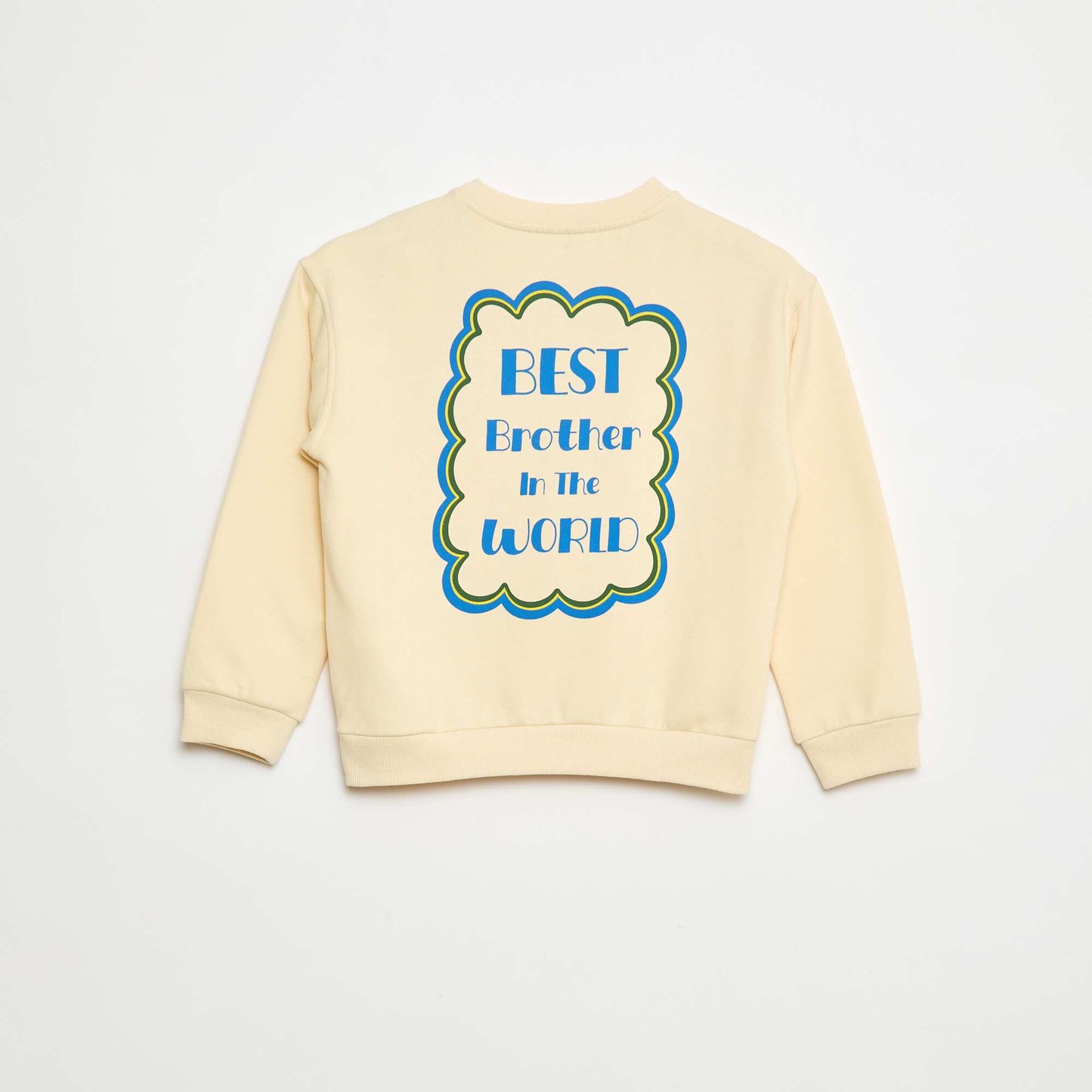Sweat imprimé en coton BEIGE