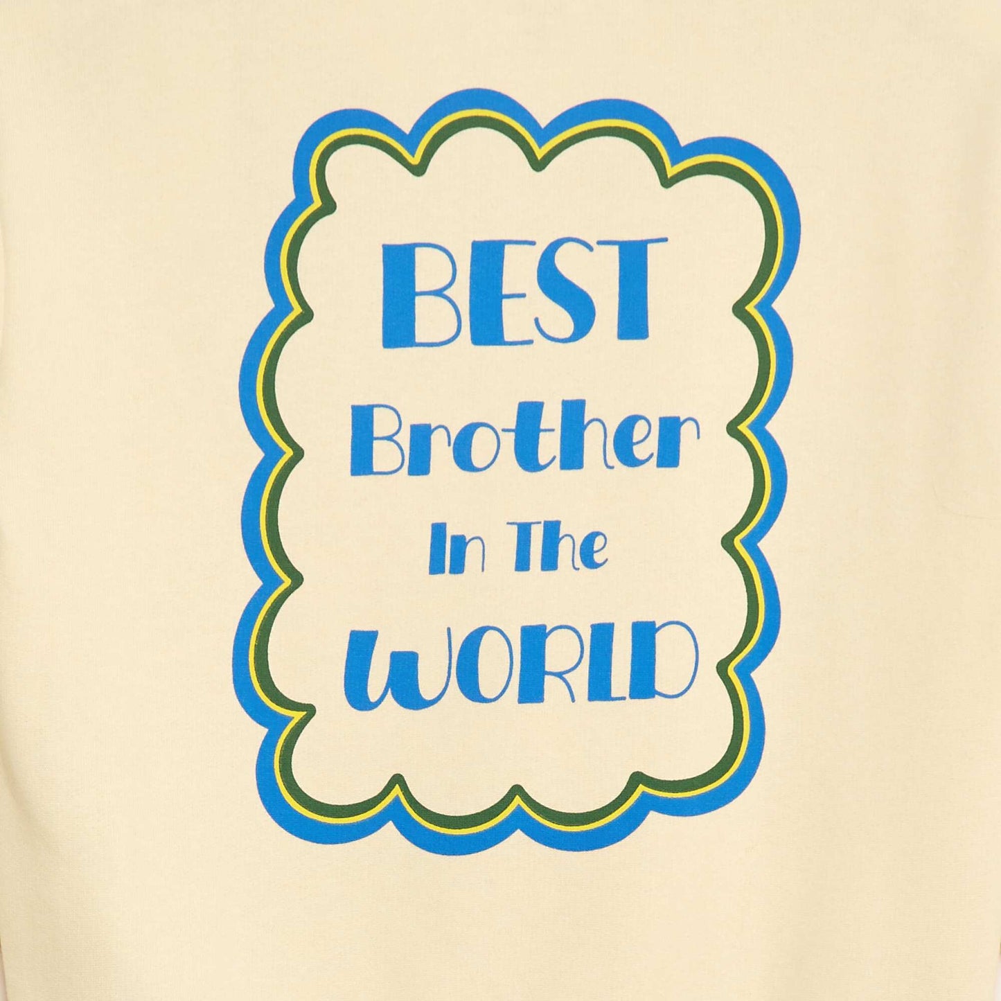Sweat imprimé en coton BEIGE
