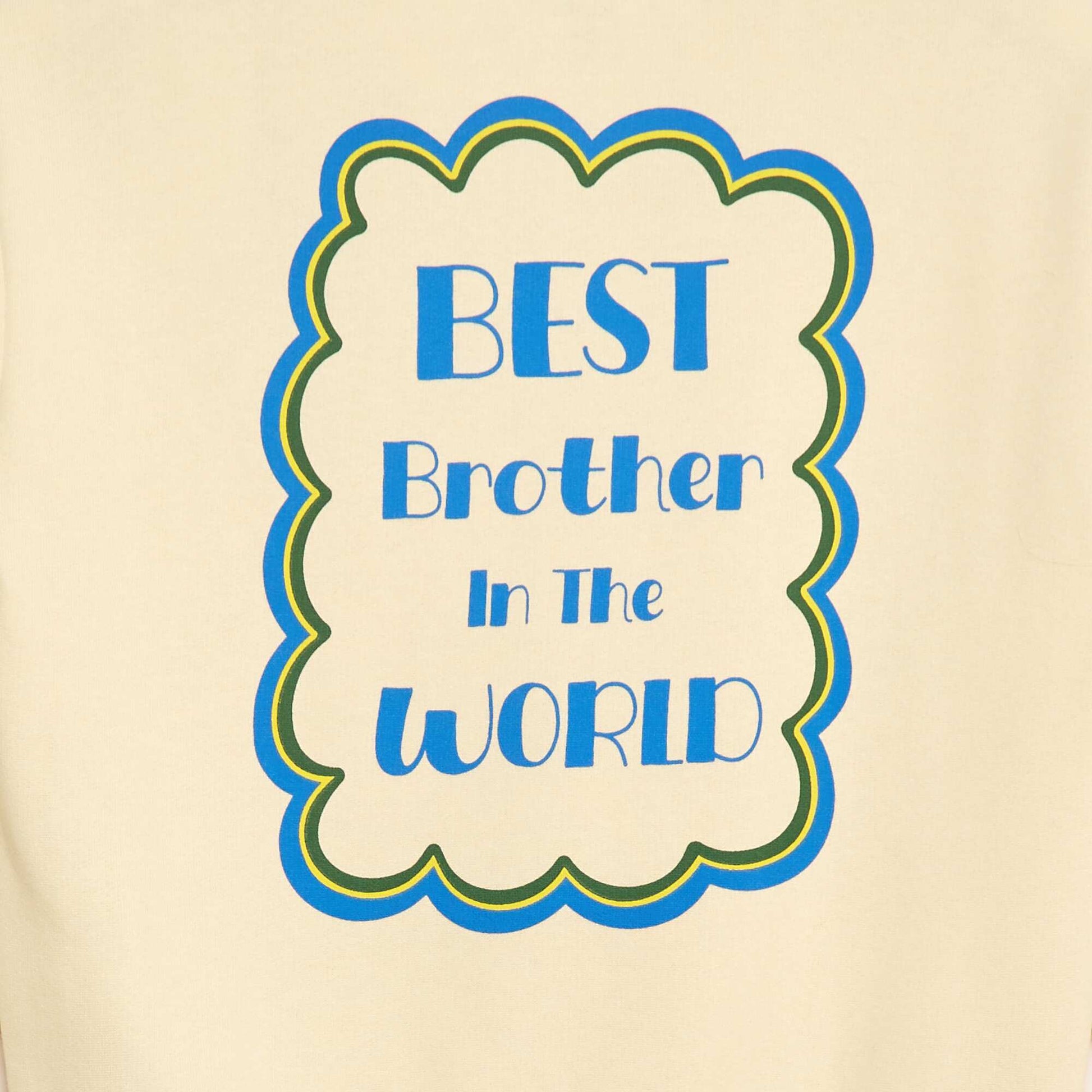 Sweat imprimé en coton BEIGE