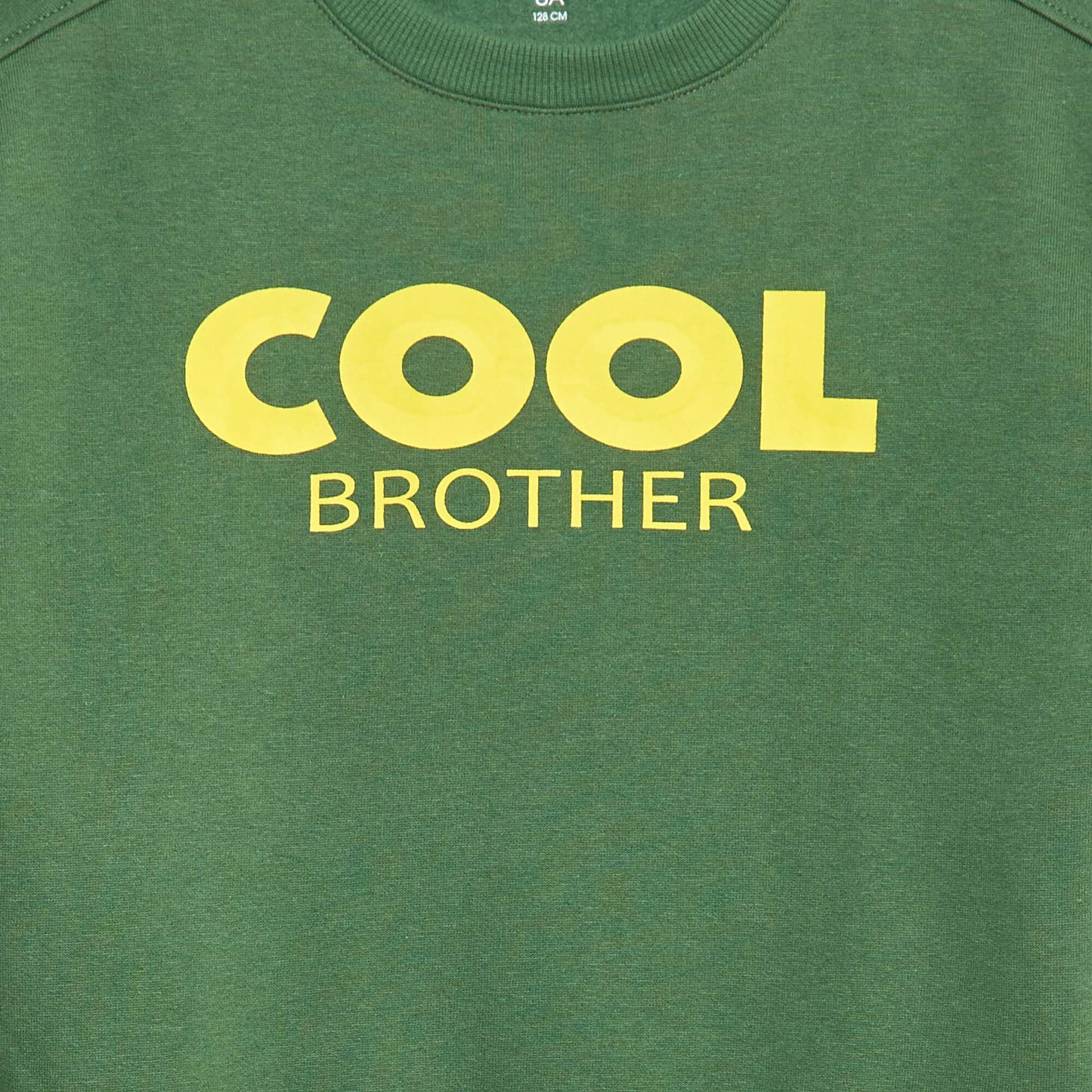 Sweat imprimé en coton VERT