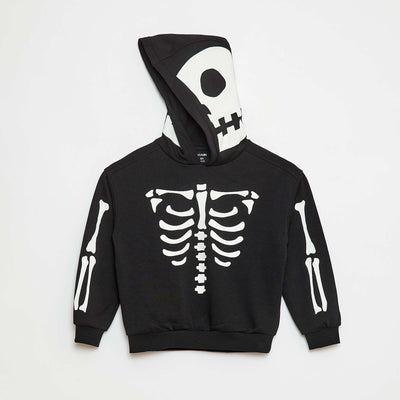 Sweat à capuche thématique 'Halloween' NOIR