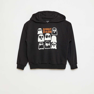 Sweat à capuche thématique 'Halloween' NOIR