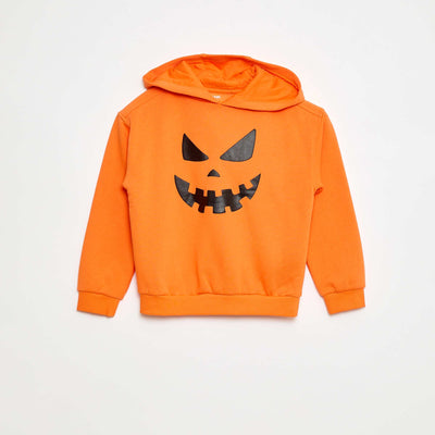 Sweat à capuche thématique 'Halloween' ORANGE