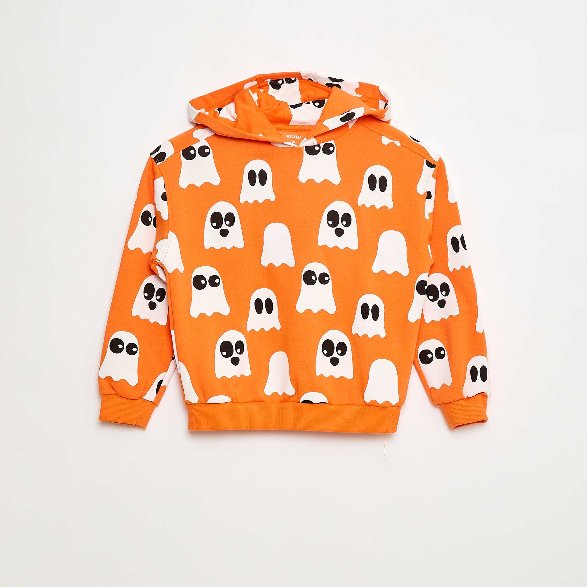 Sweat à capuche thématique 'Halloween' ORANGE