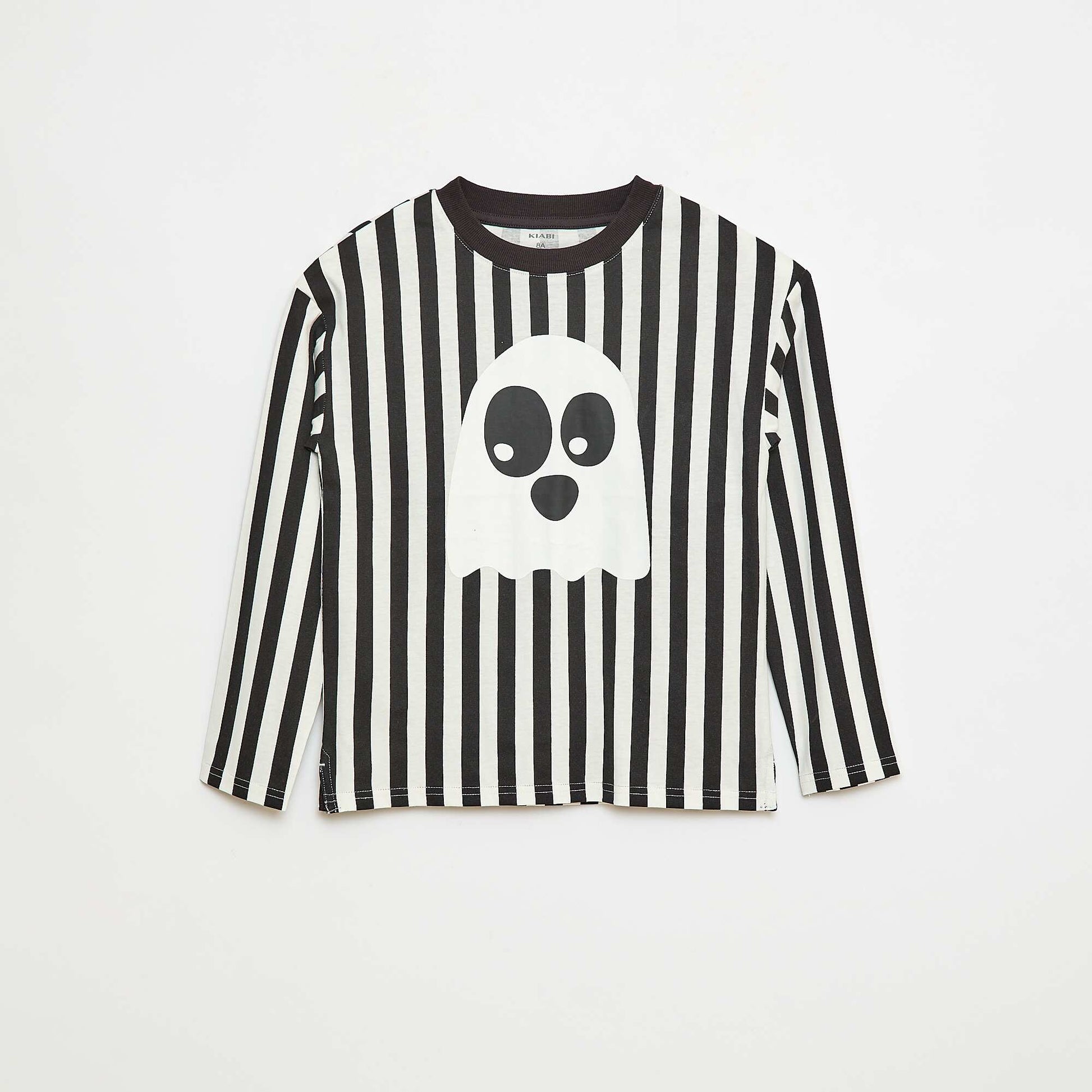 Tee-shirt imprimé 'Halloween' NOIR/BLANC