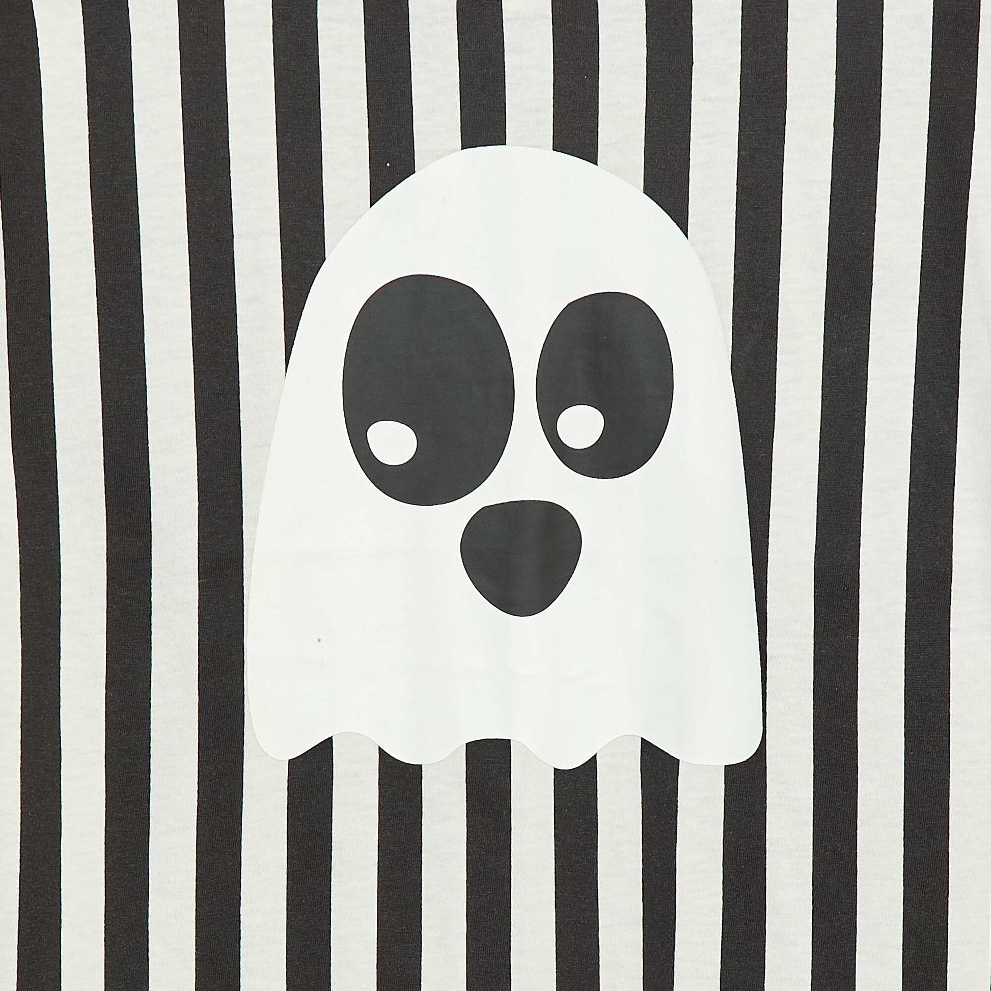 Tee-shirt imprimé 'Halloween' NOIR/BLANC