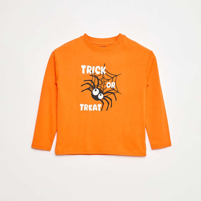 Tee-shirt imprimé 'Halloween' ORANGE