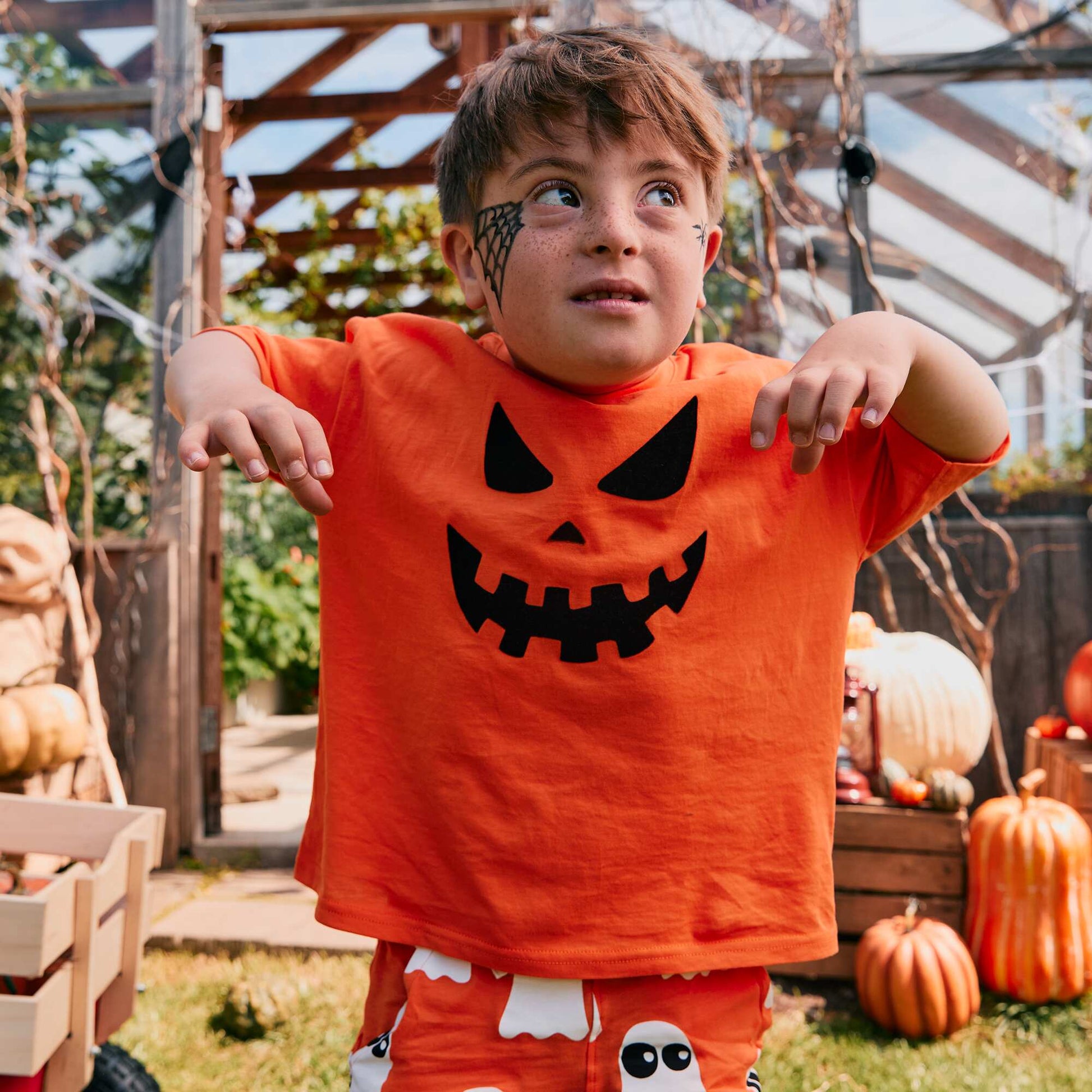 Tee-shirt imprimé 'Halloween' ORANGE