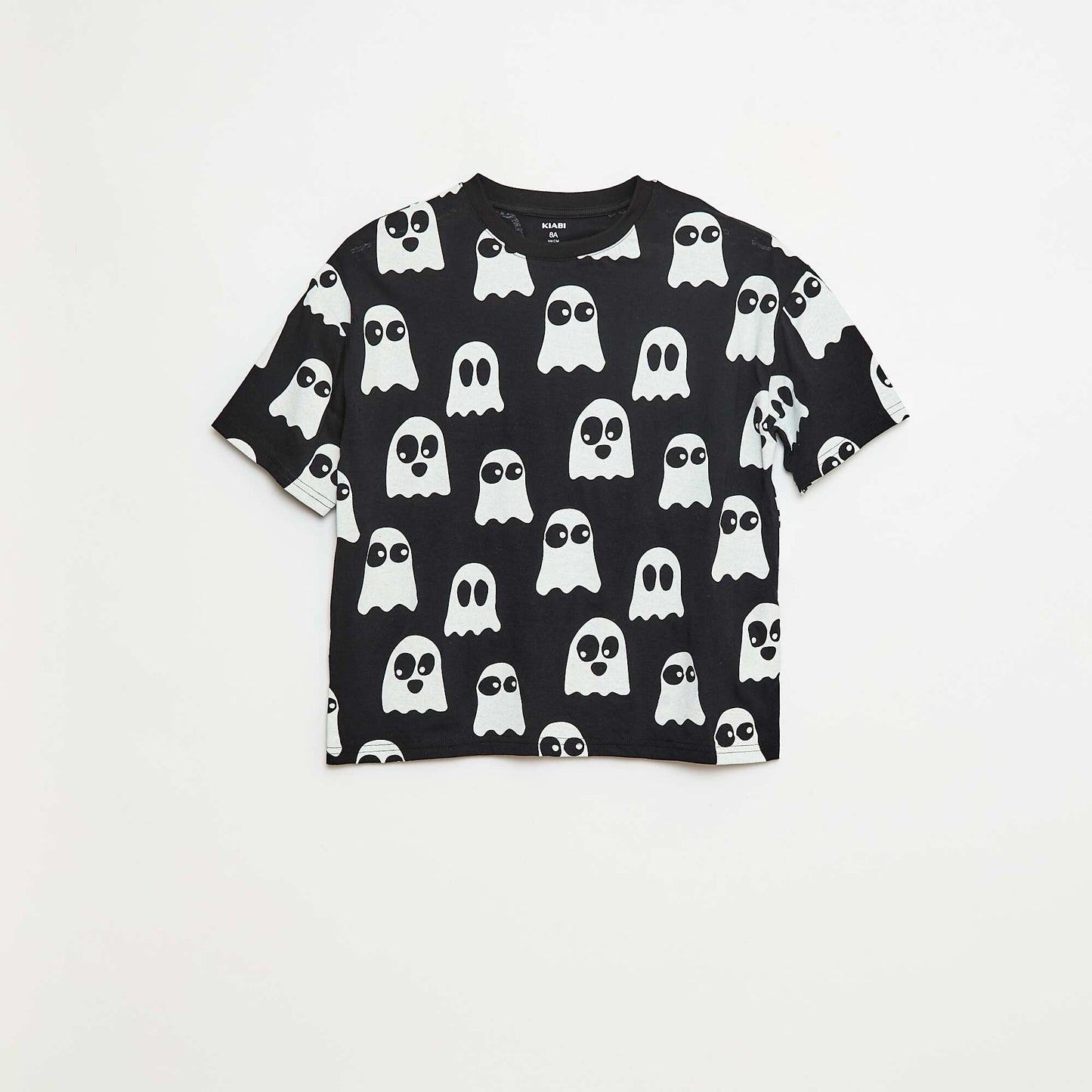Tee-shirt imprimé 'Halloween' NOIR