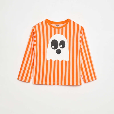Tee-shirt imprimé 'Halloween' ORANGE