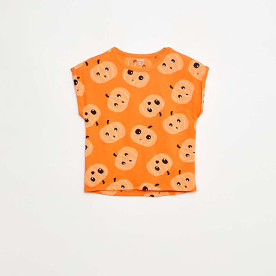 Tee-shirt imprimé 'Halloween' ORANGE