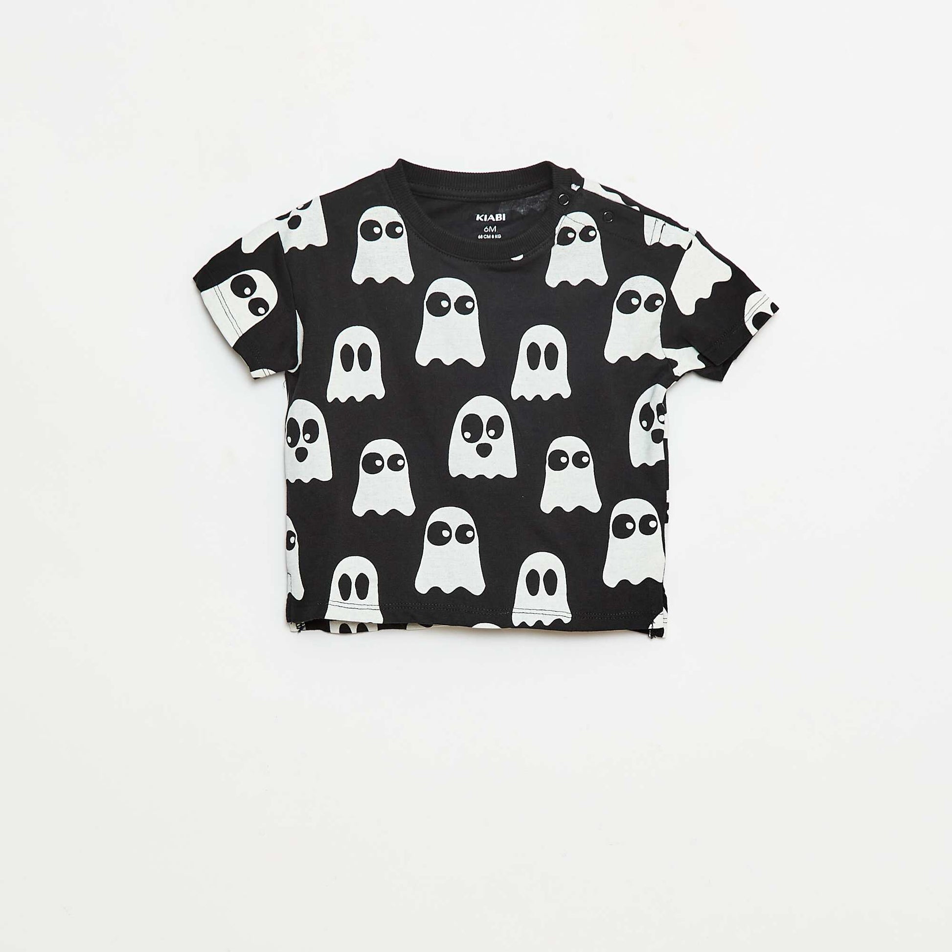 Tee-shirt imprimé 'Halloween' NOIR