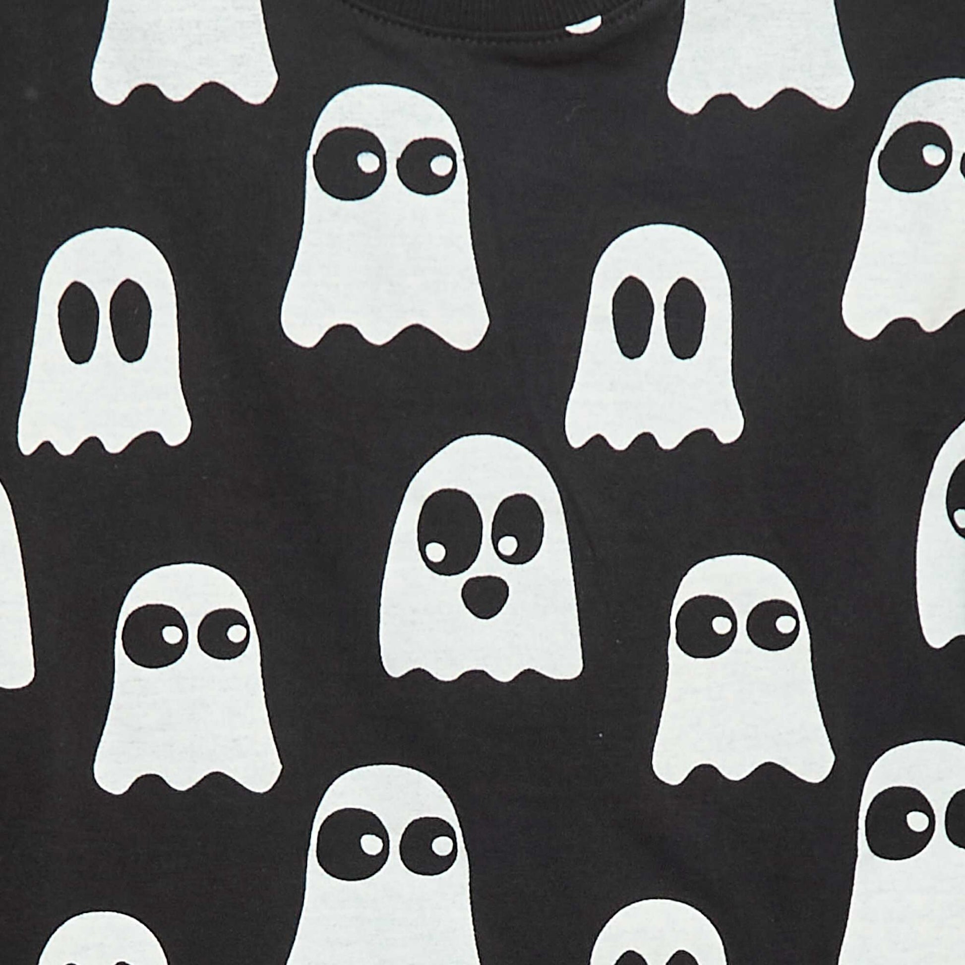 Tee-shirt imprimé 'Halloween' NOIR