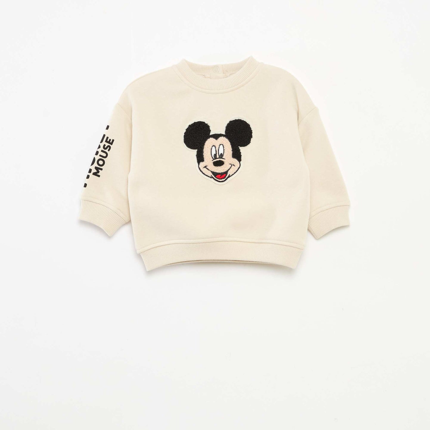 Pull col rond 'Disney' 'Mickey' uni BLANC