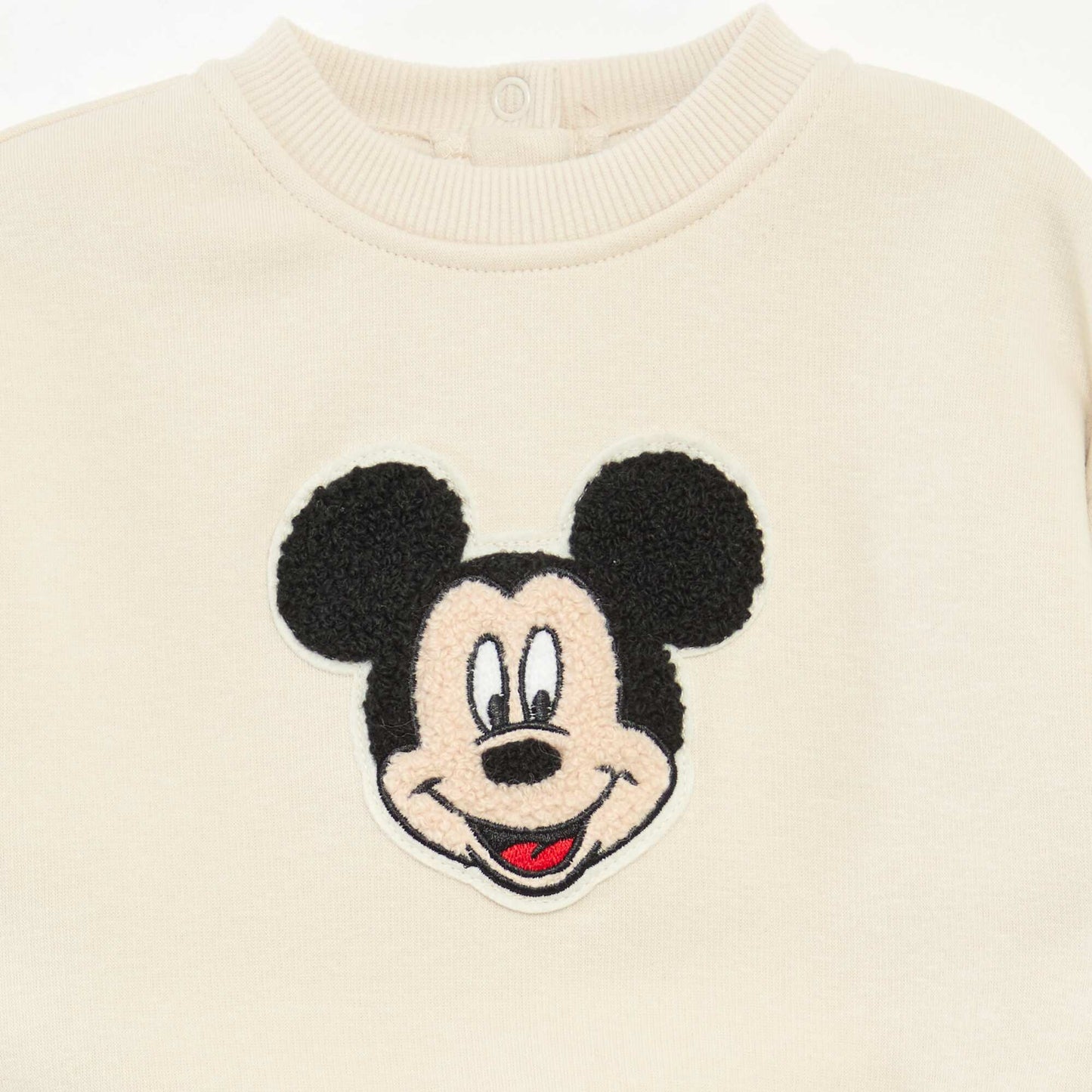 Pull col rond 'Disney' 'Mickey' uni BLANC