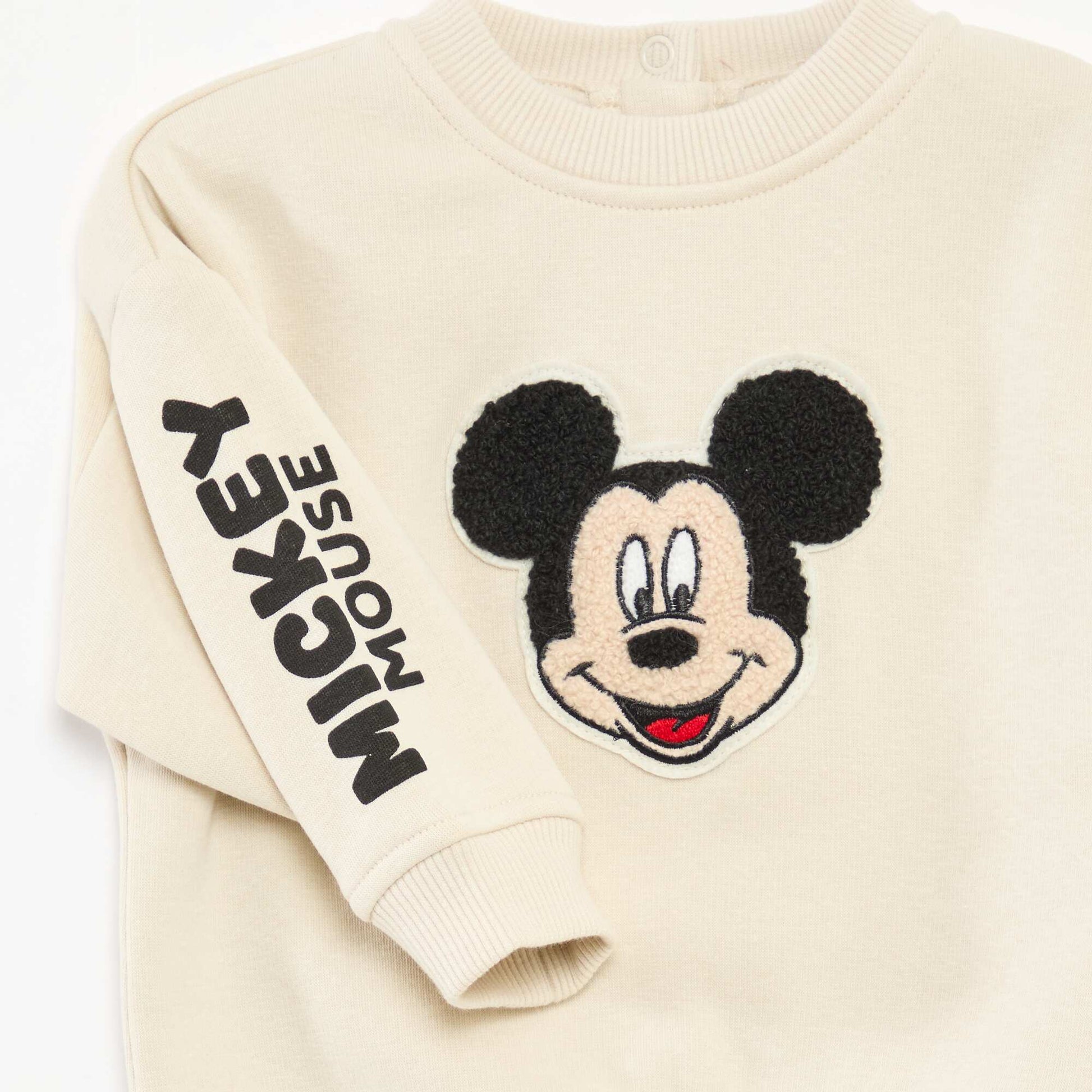 Pull col rond 'Disney' 'Mickey' uni BLANC