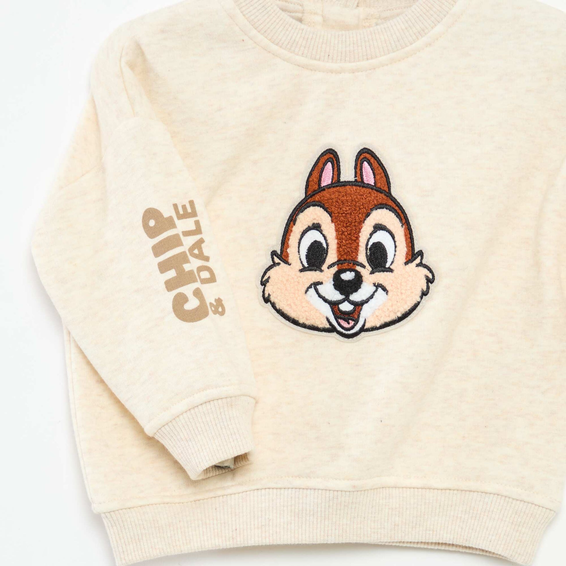 Pull col rond 'Disney' 'Tic&tac' uni BEIGE
