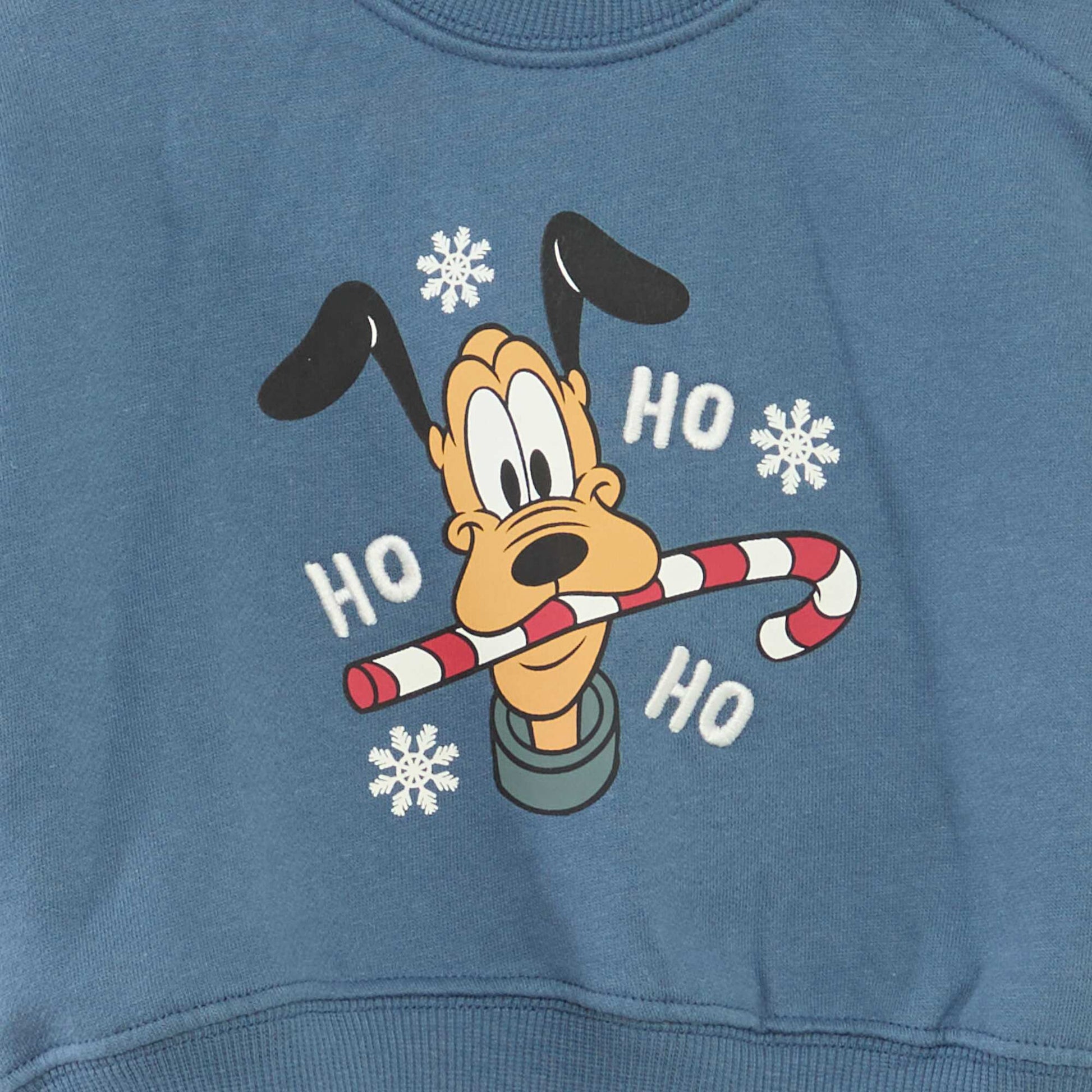 Sweat de Noël imprimé 'Disney' 'Pluto' en coton BLEU