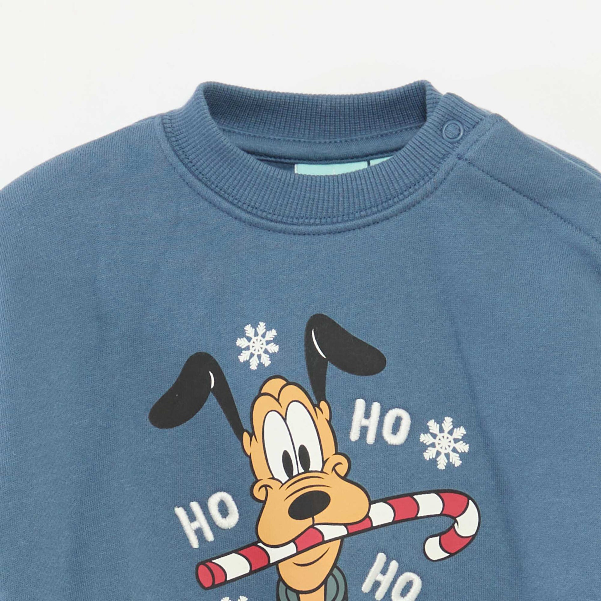 Sweat de Noël imprimé 'Disney' 'Pluto' en coton BLEU