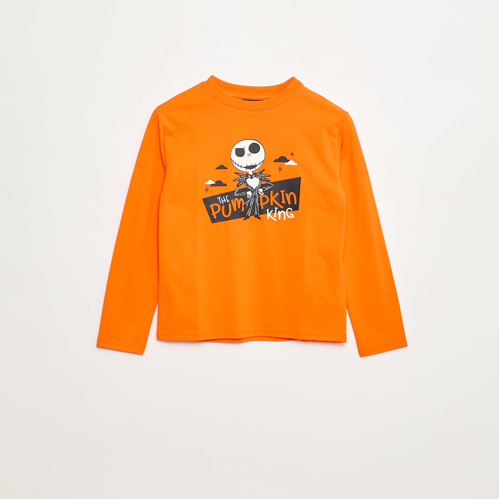 T-shirt Halloween 'Monsieur jack' en coton ORANGE