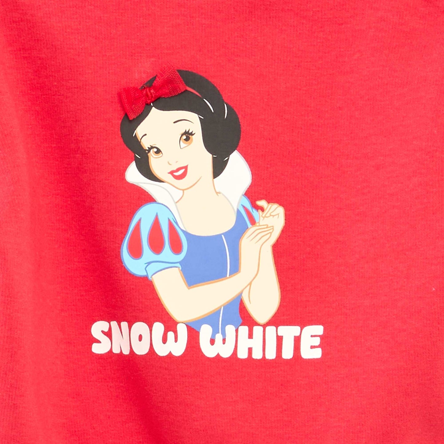 Sweat en molleton 'Disney' 'Blanche neige' volantée ROUGE