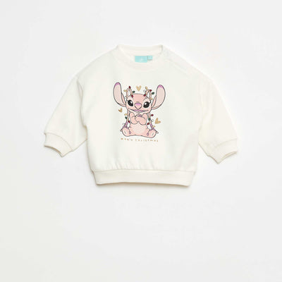 Sweat animé fantaisie 'Disney' 'Angel' en coton BLANC