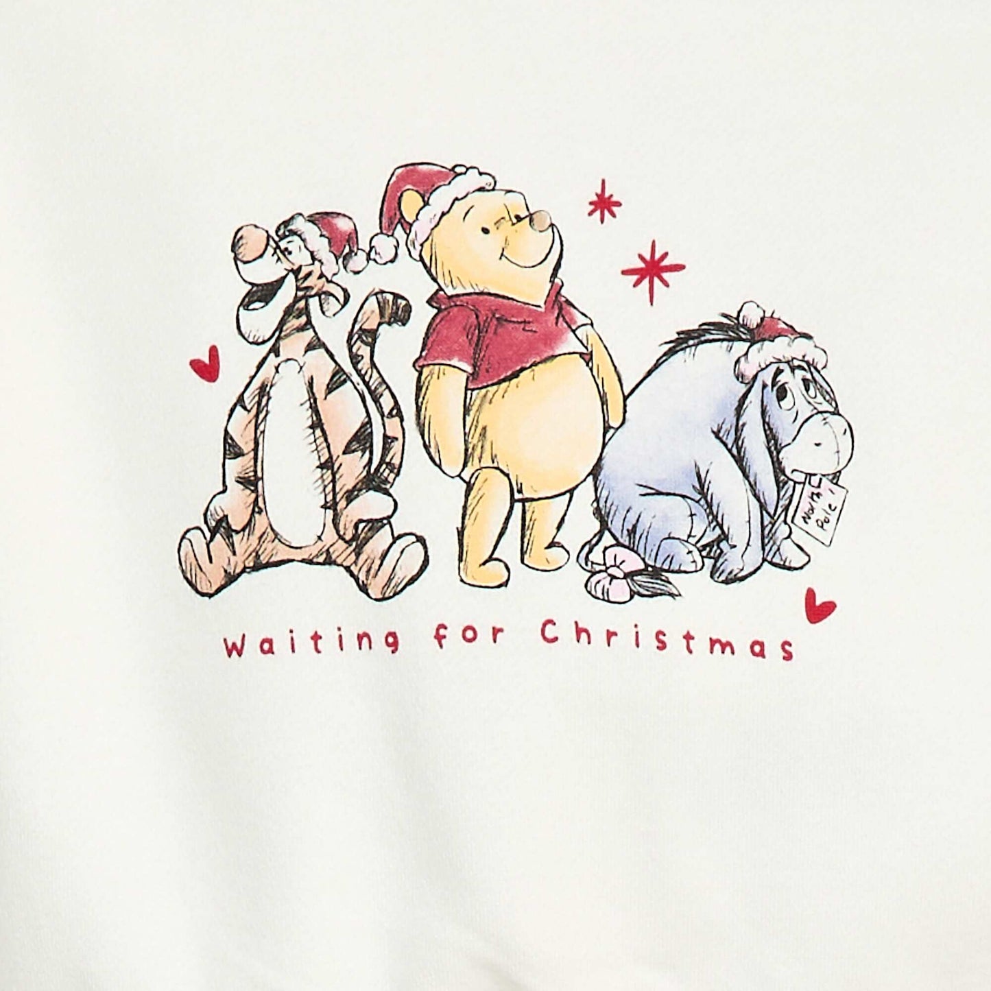 Sweat animé fantaisie 'Disney' 'Winnie' en coton BLANC