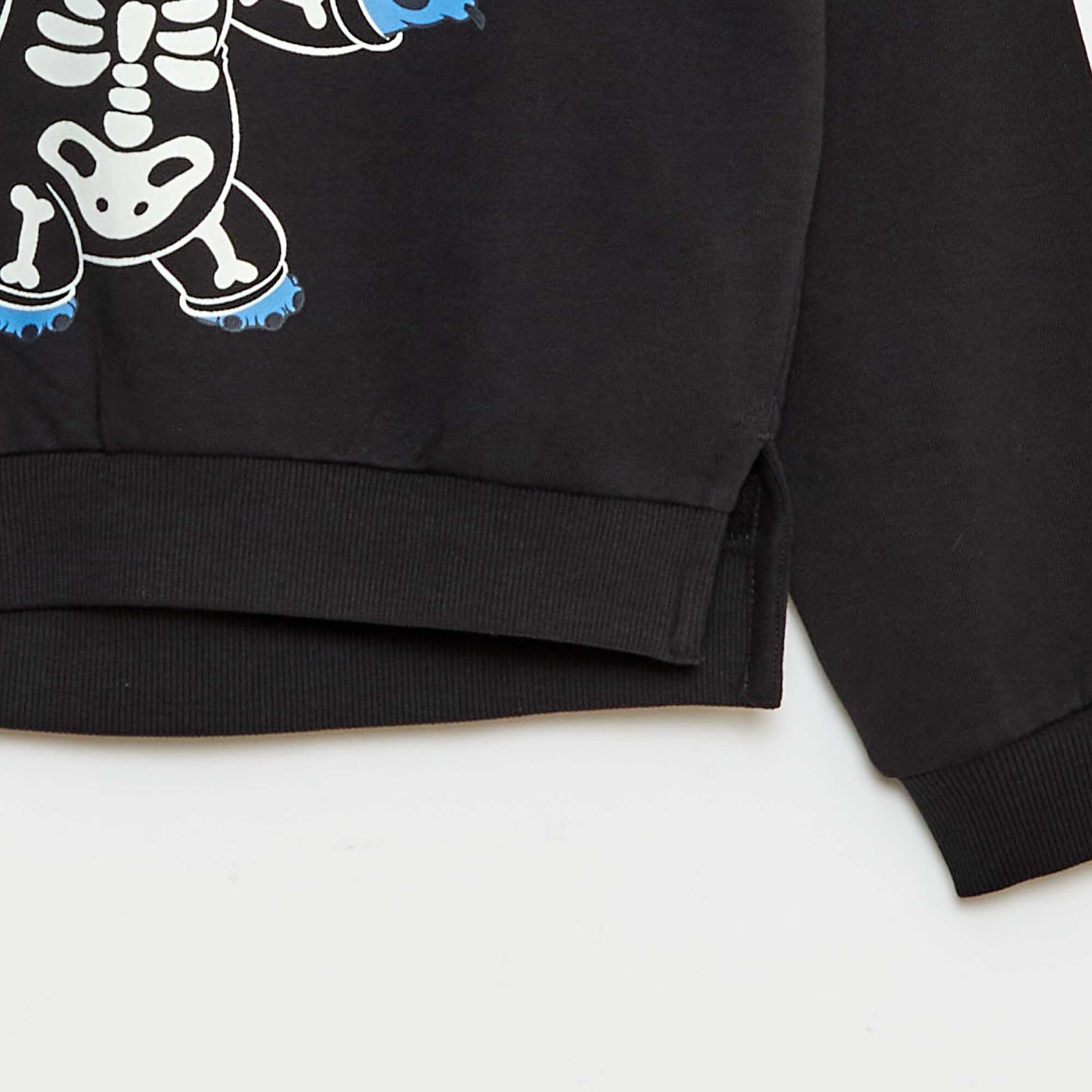 Sweat halloween 'Disney' 'Stitch' en coton NOIR