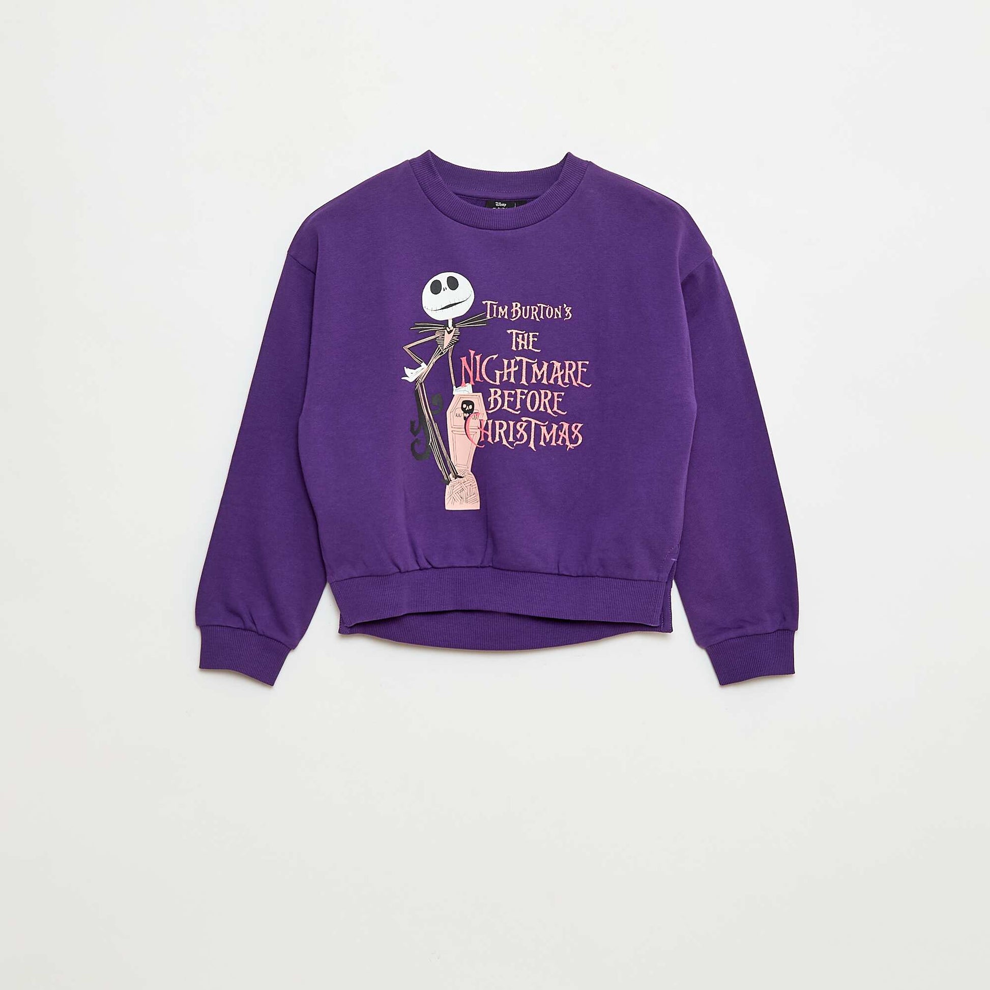 Sweat halloween 'Disney' 'Monsieur Jack' en coton VIOLET