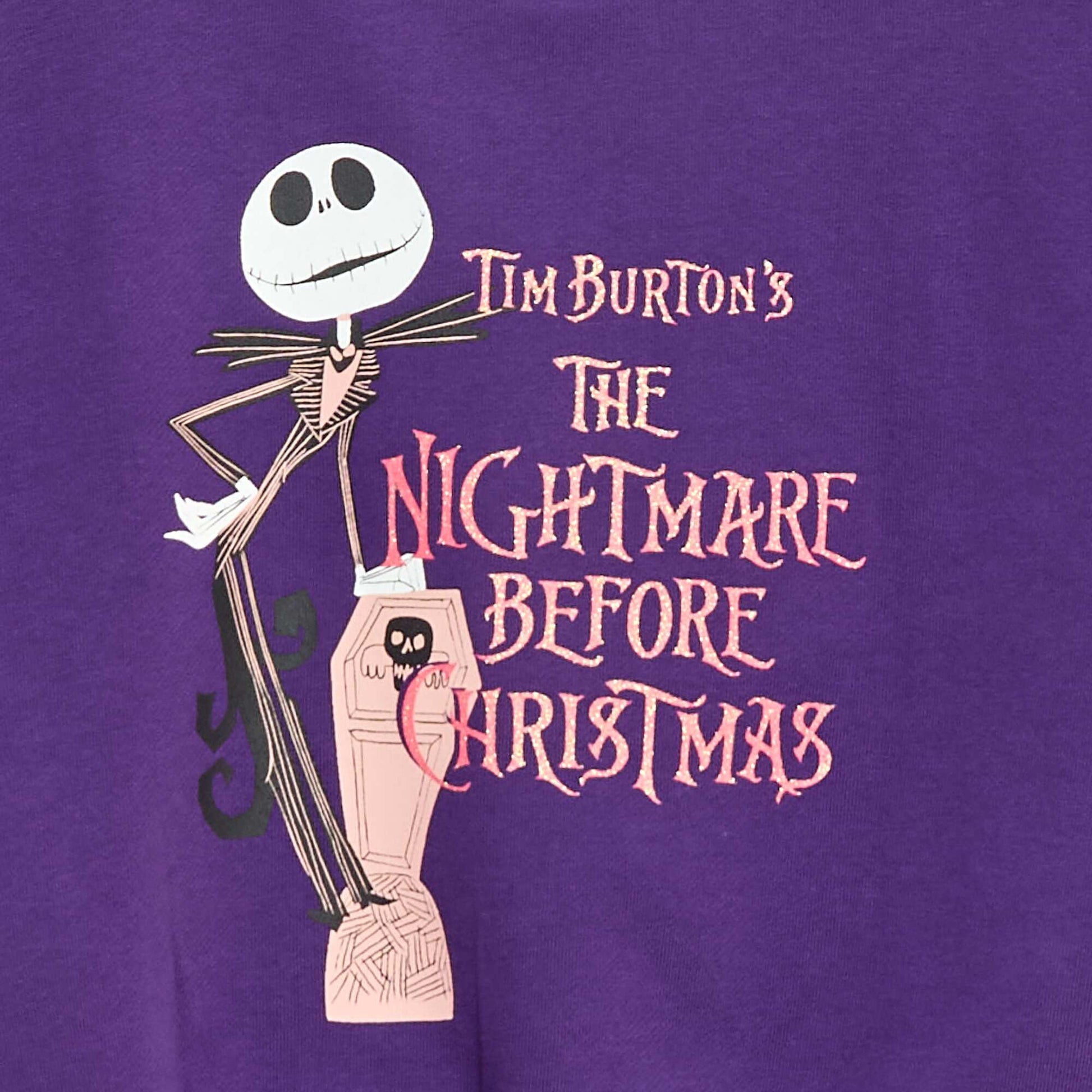 Sweat halloween 'Disney' 'Monsieur Jack' en coton VIOLET