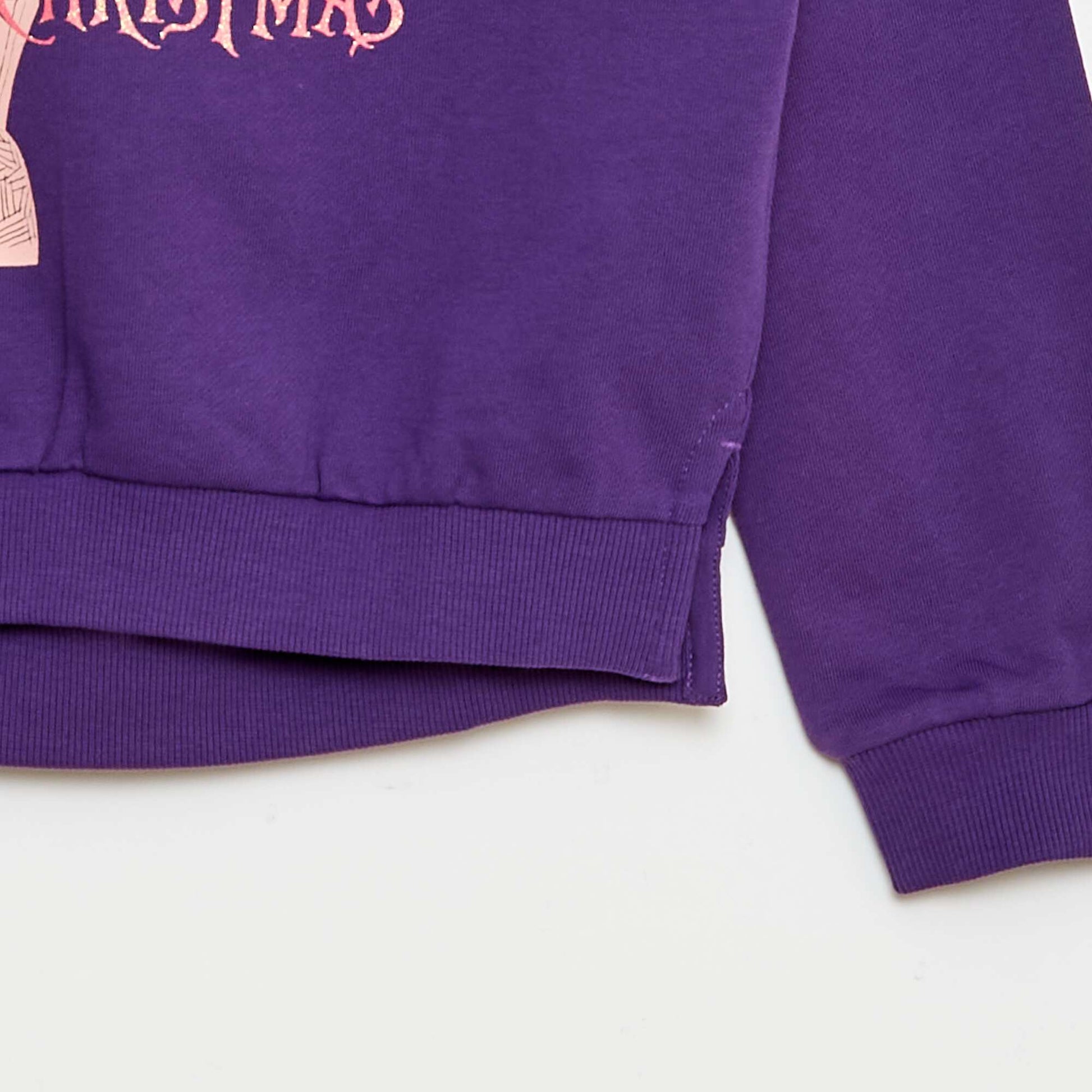 Sweat halloween 'Disney' 'Monsieur Jack' en coton VIOLET