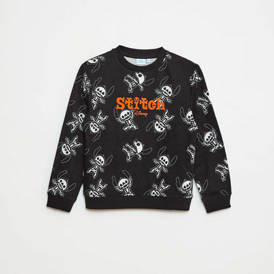 Sweat French Terry 'Disney' 'Stitch' Halloween NOIR