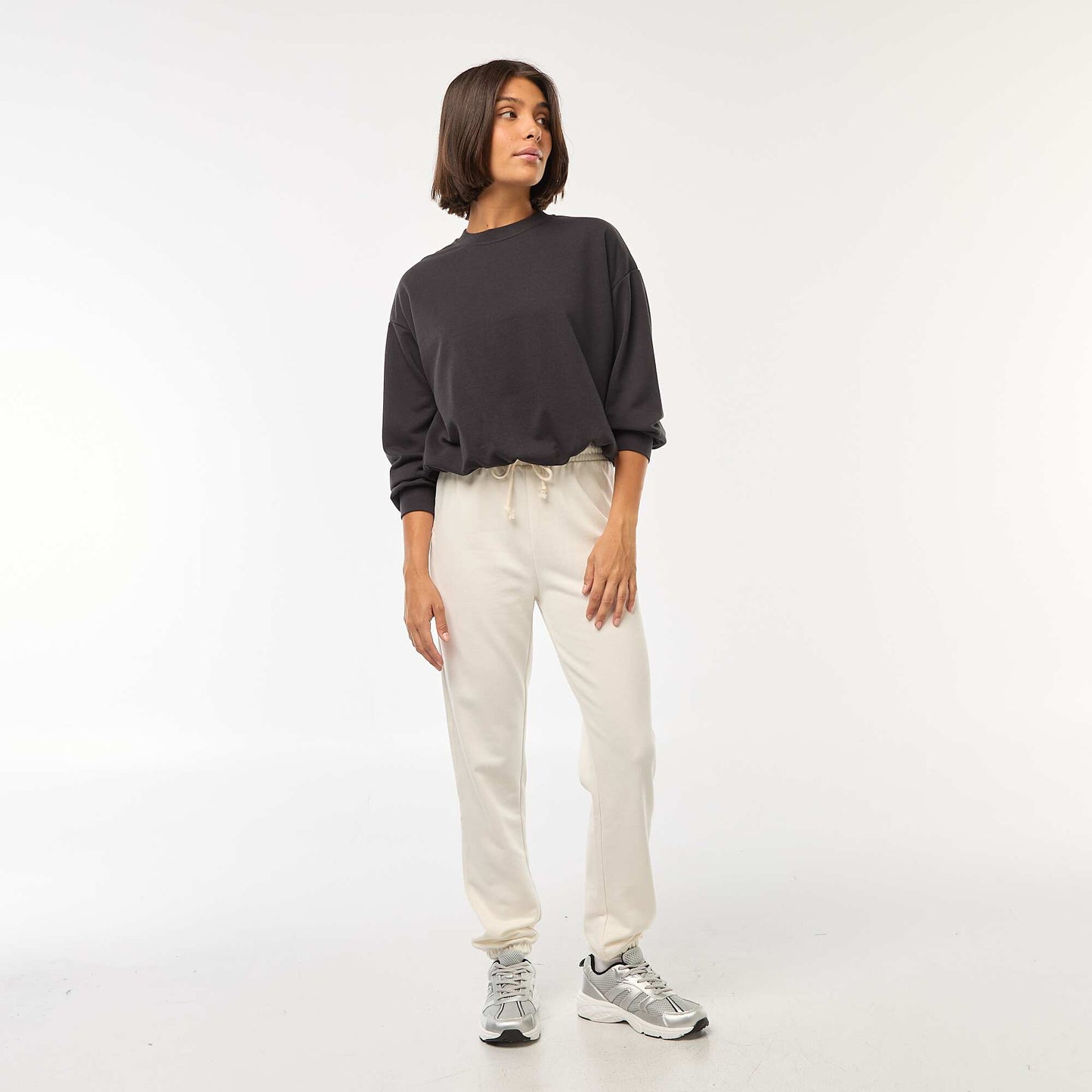 Sweat fit boule GRIS FONCé