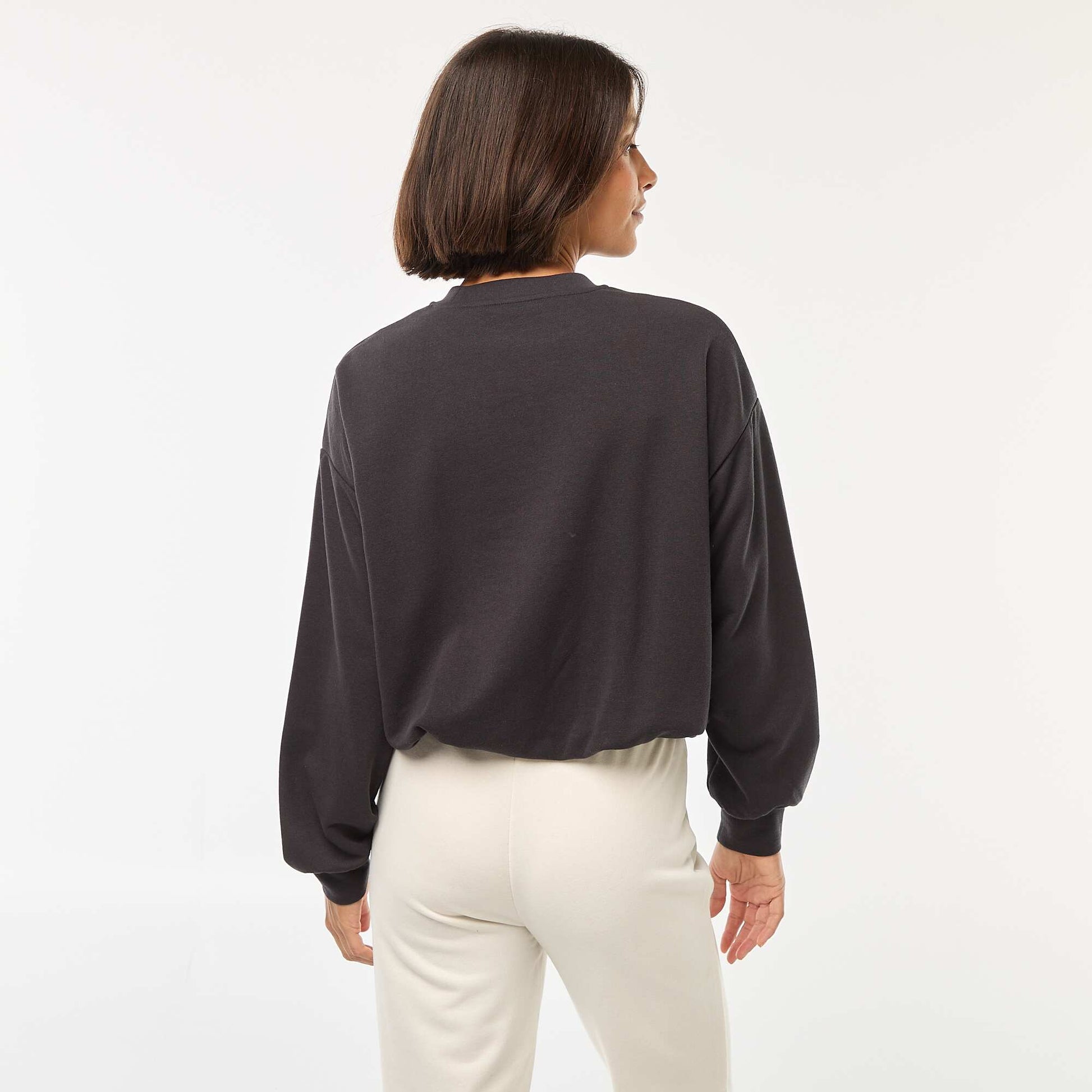 Sweat fit boule GRIS FONCé