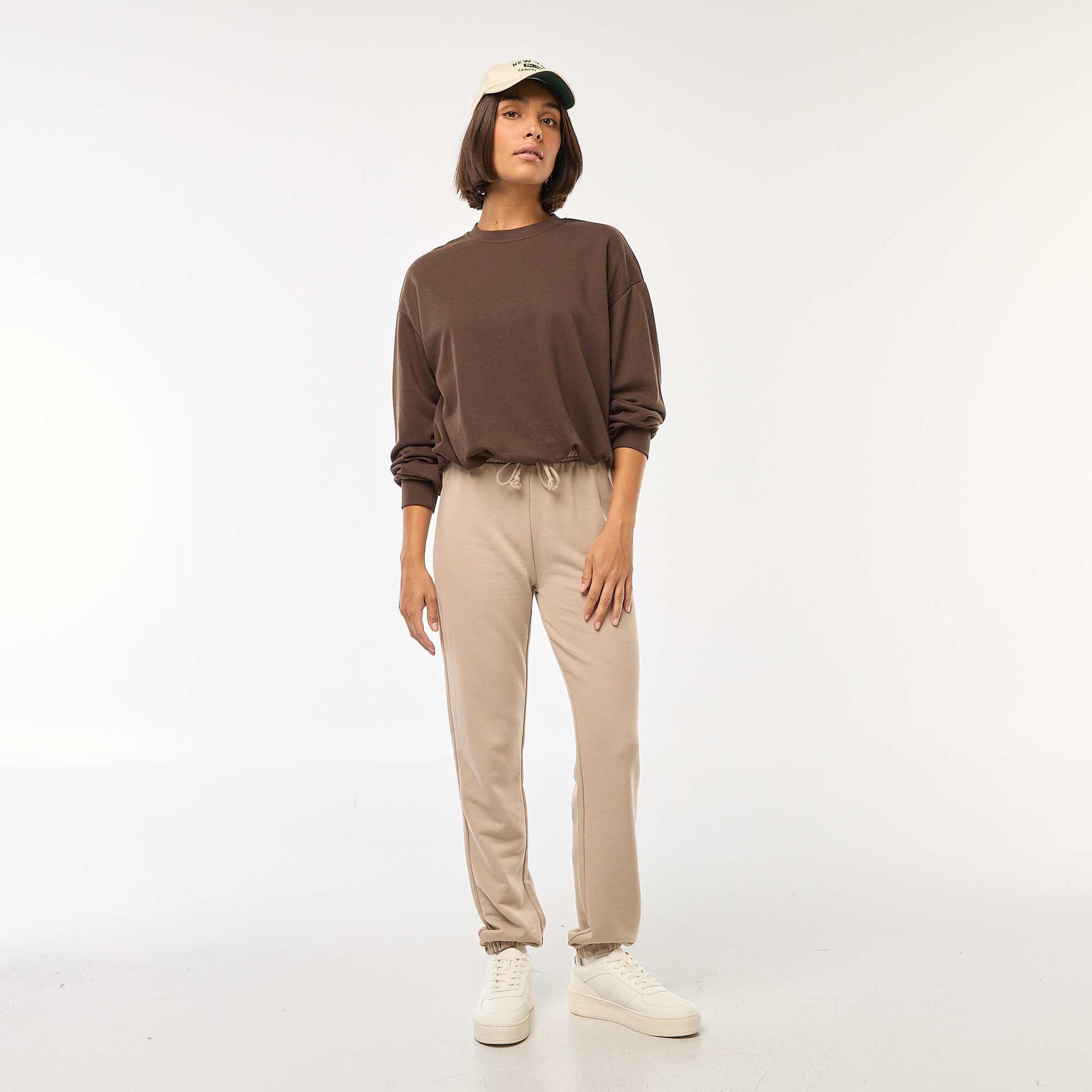 Sweat fit boule MARRON