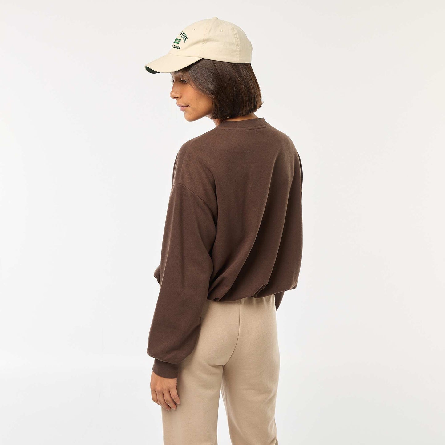 Sweat fit boule MARRON