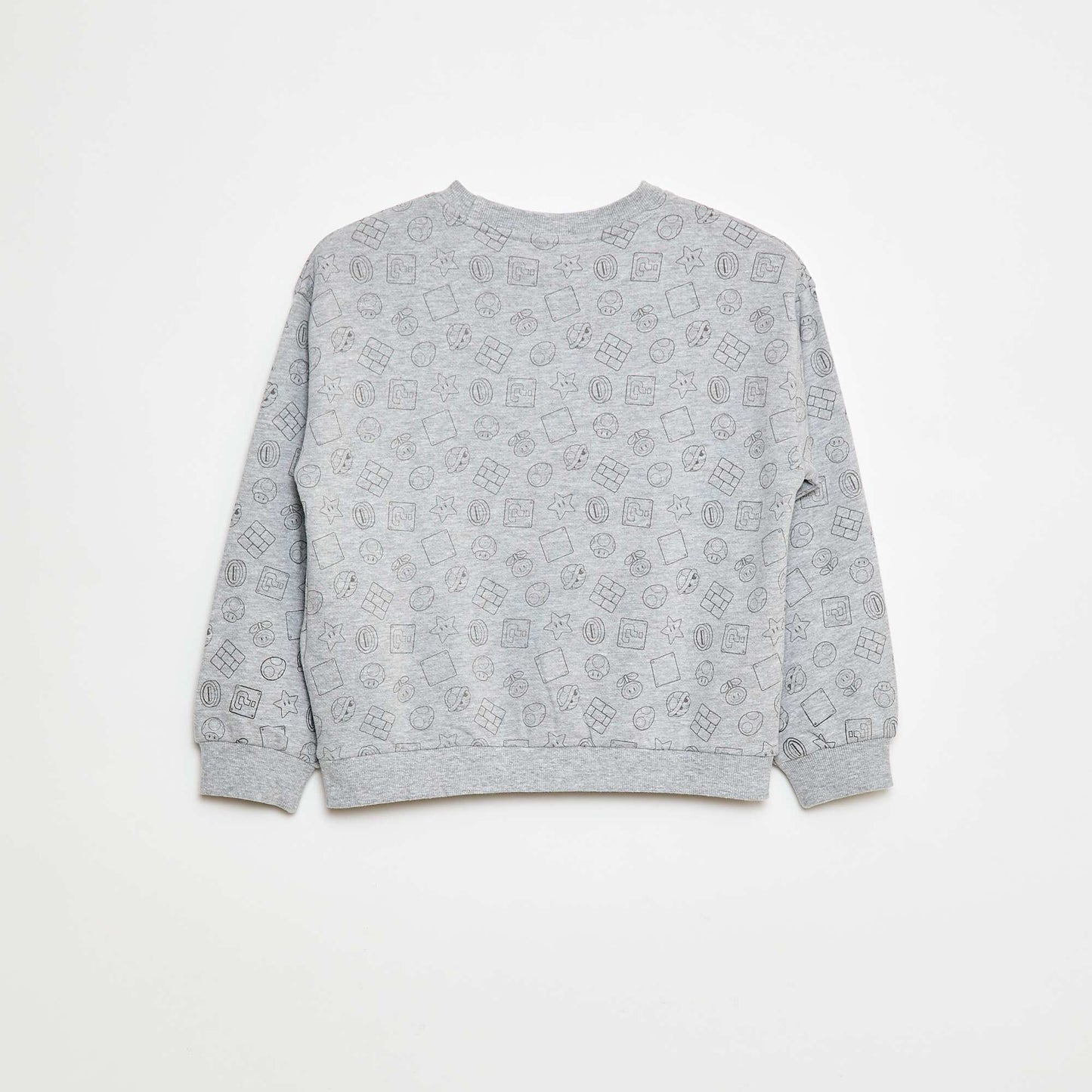 Sweat imprimé 'Fashion UK' 'Mario' en coton GRIS
