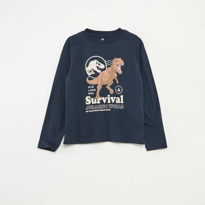 T-shirt 'Jurassic World' en coton uni BLEU