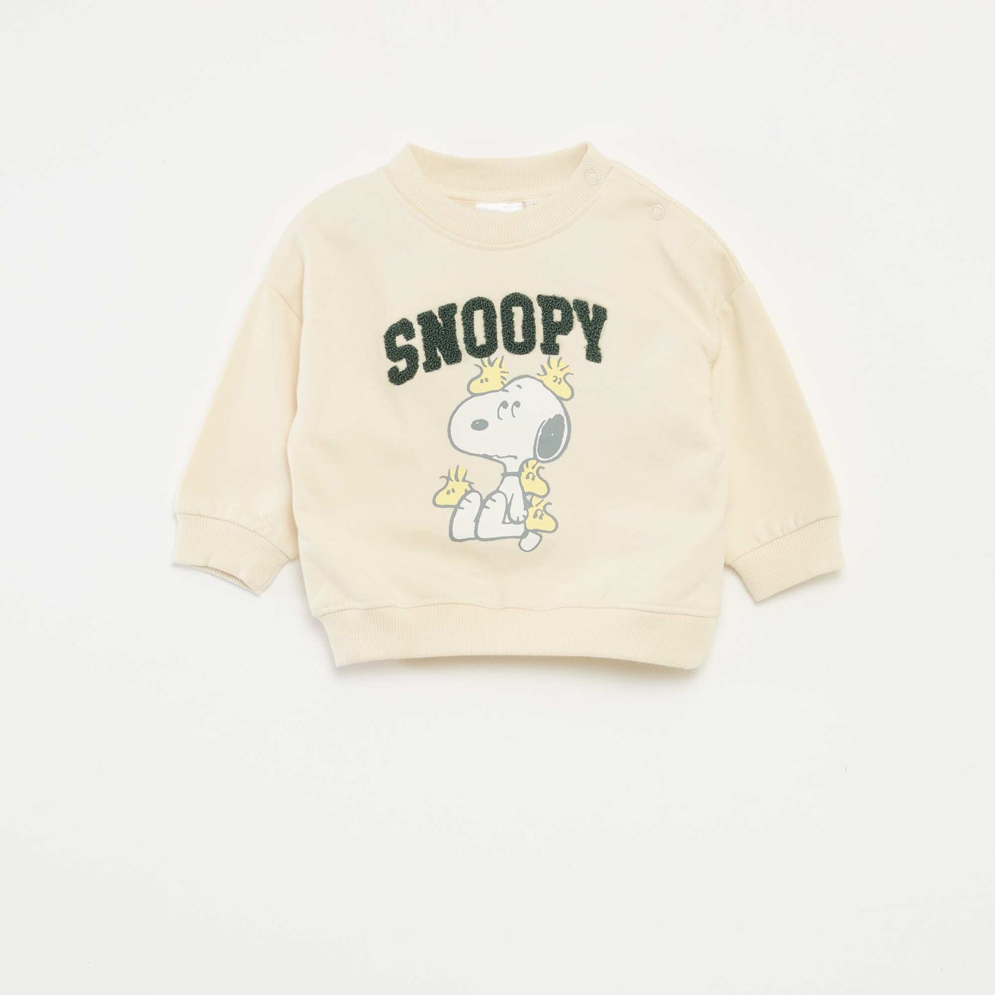 Sweat imprimé animé 'Snoopy' en polaire coton GRIS