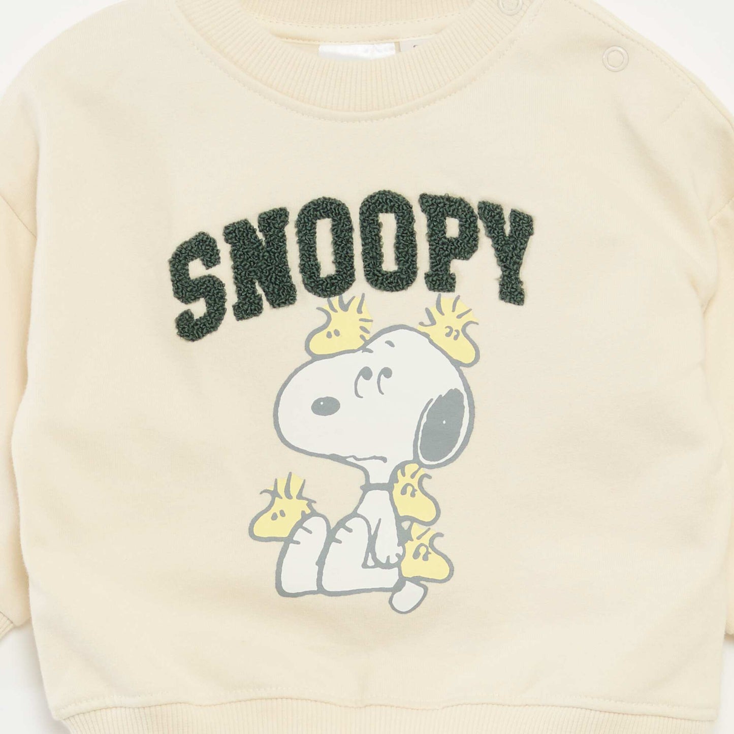 Sweat imprimé animé 'Snoopy' en polaire coton GRIS