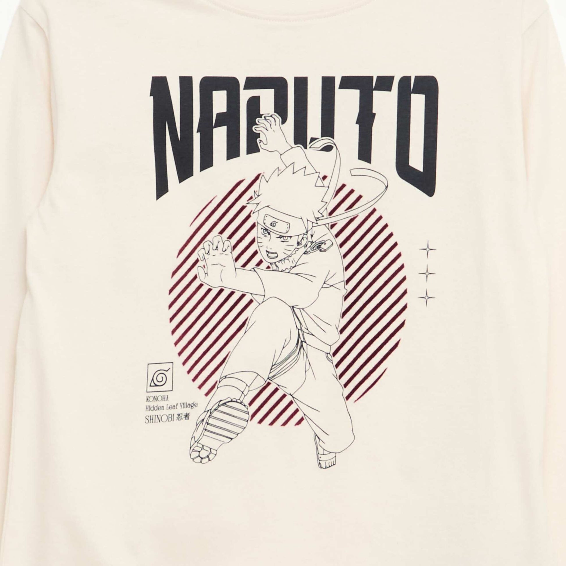 T-shirt à manches longues 'Naruto' BLANC