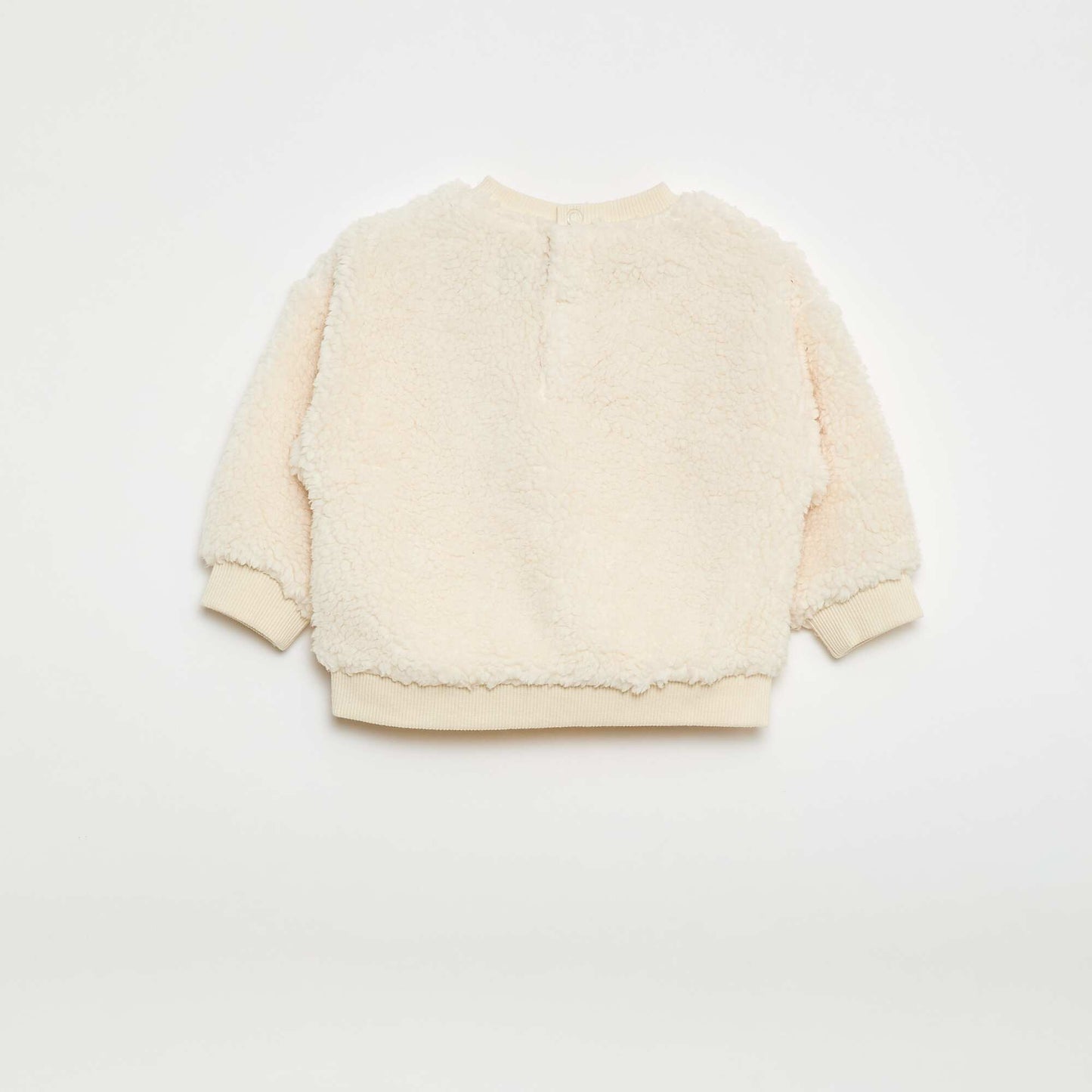 Pull en maille moutonnée à motif BLANC