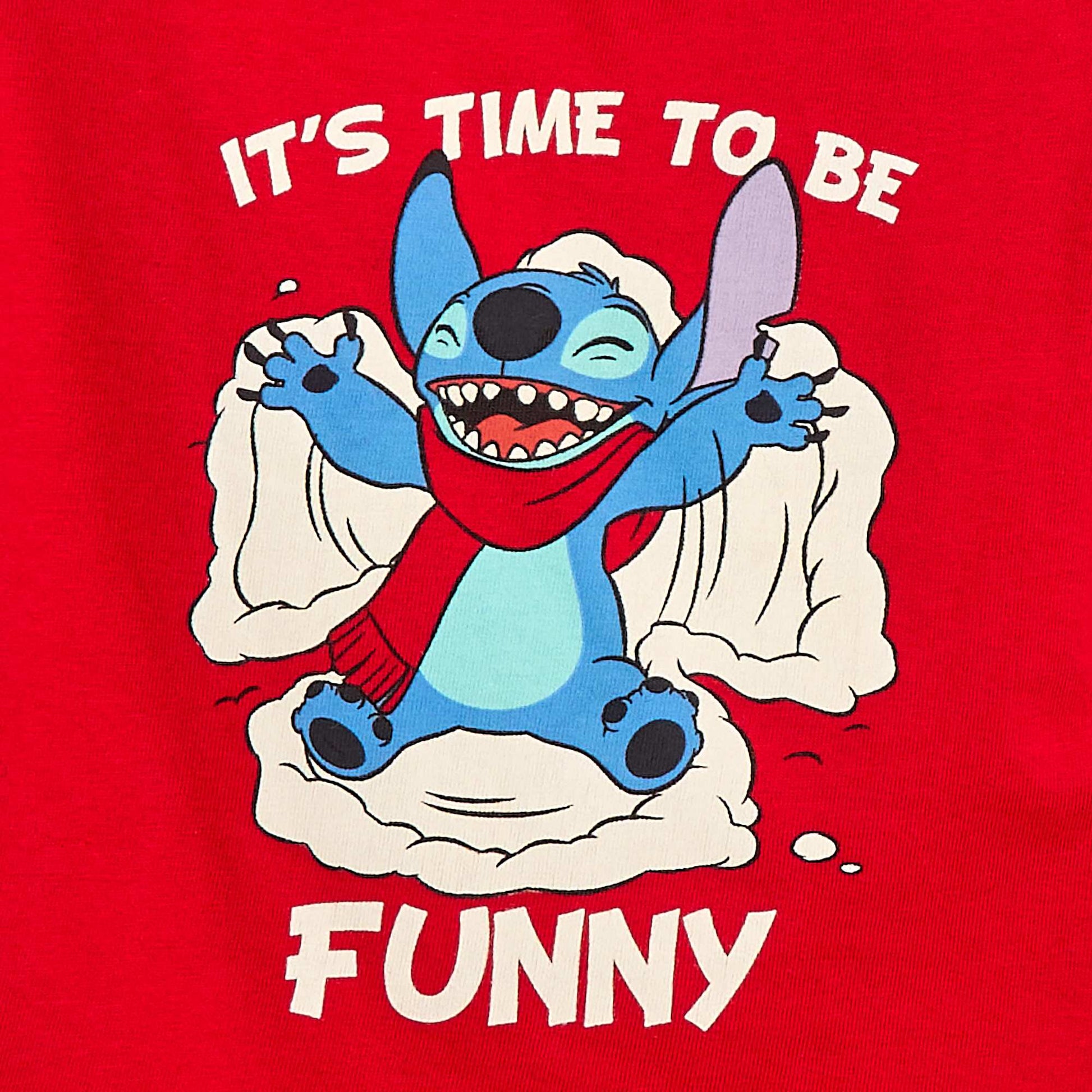 Tee-shirt imprimé 'Stitch' ROUGE